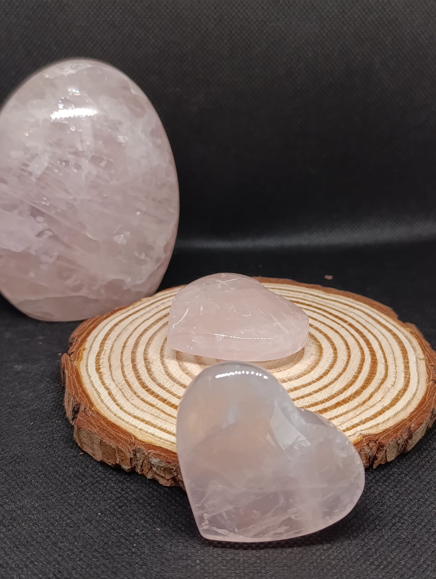 Galet Cœur Quartz rose - Qualité AA
