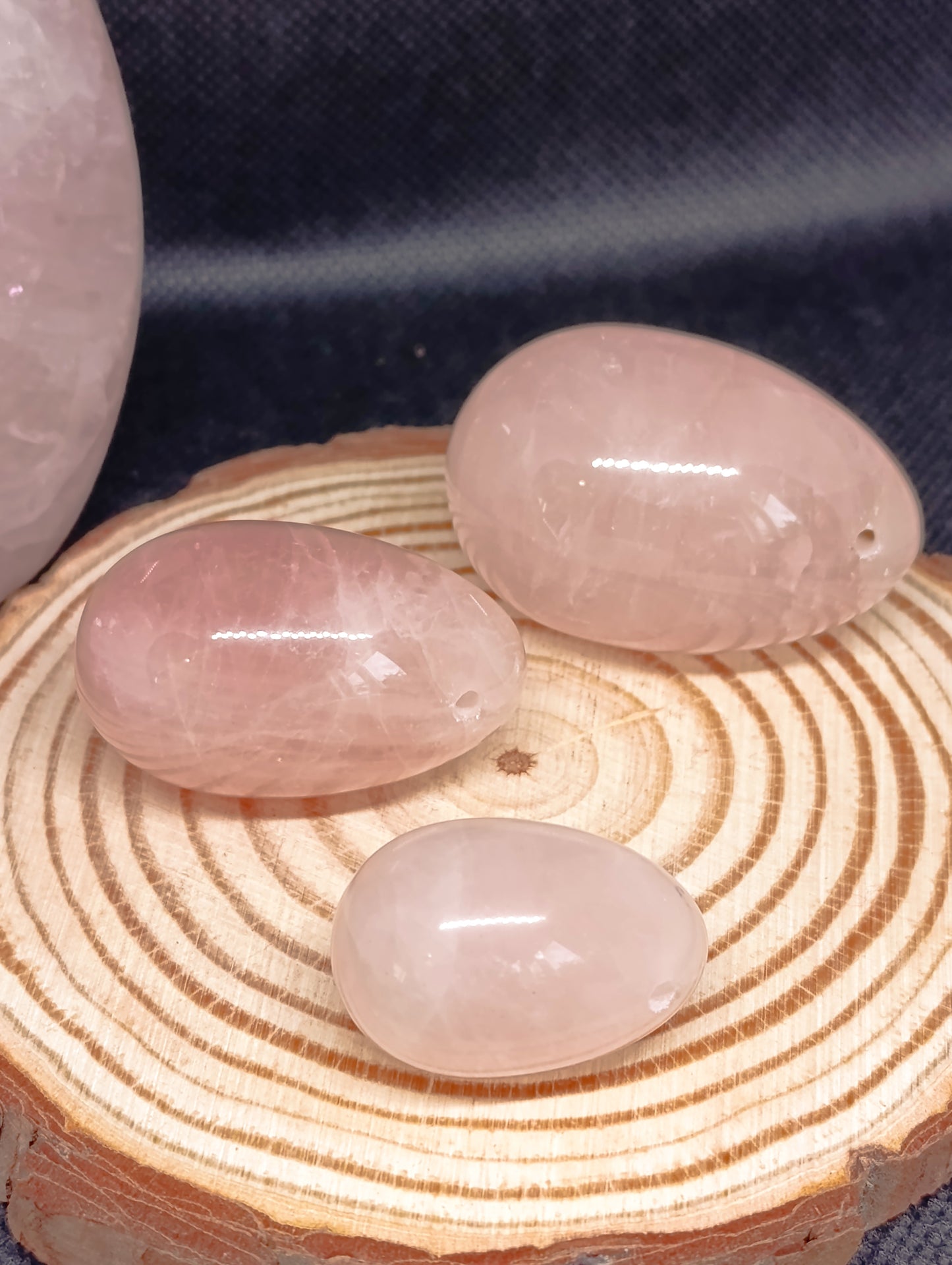 Oeuf percé Quartz rose