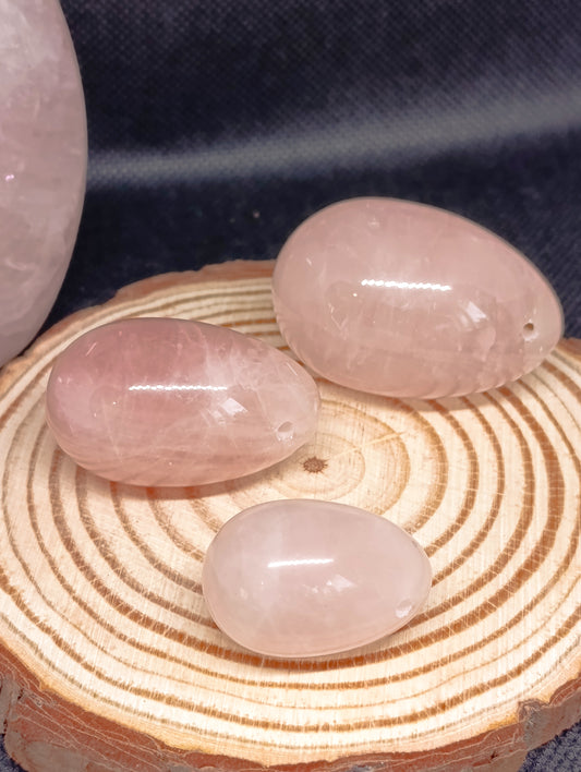 Oeuf percé Quartz rose