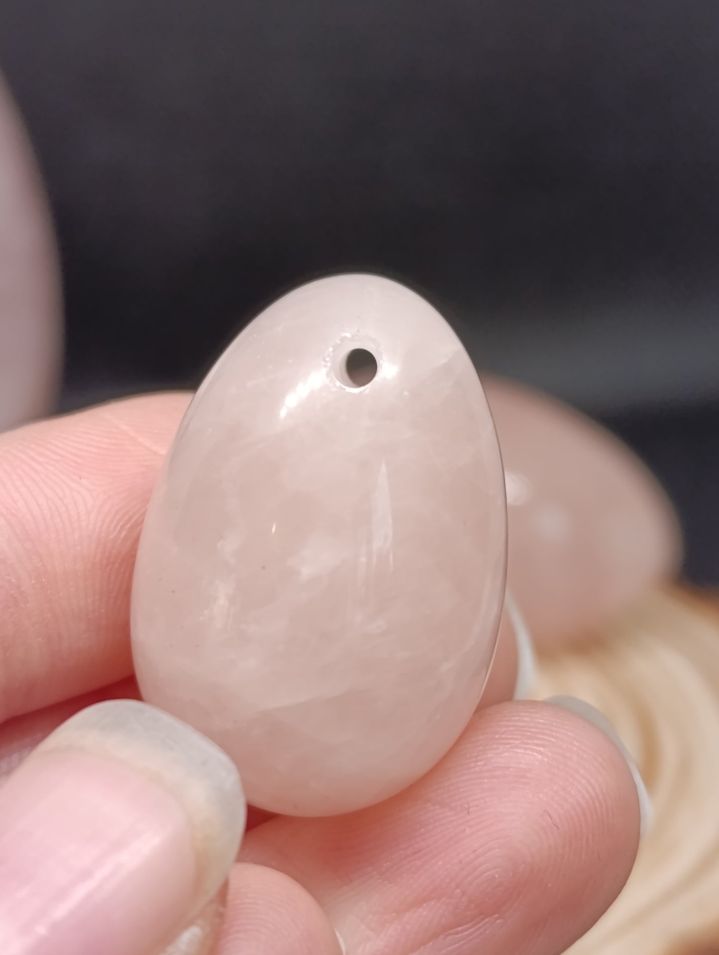 Oeuf percé Quartz rose