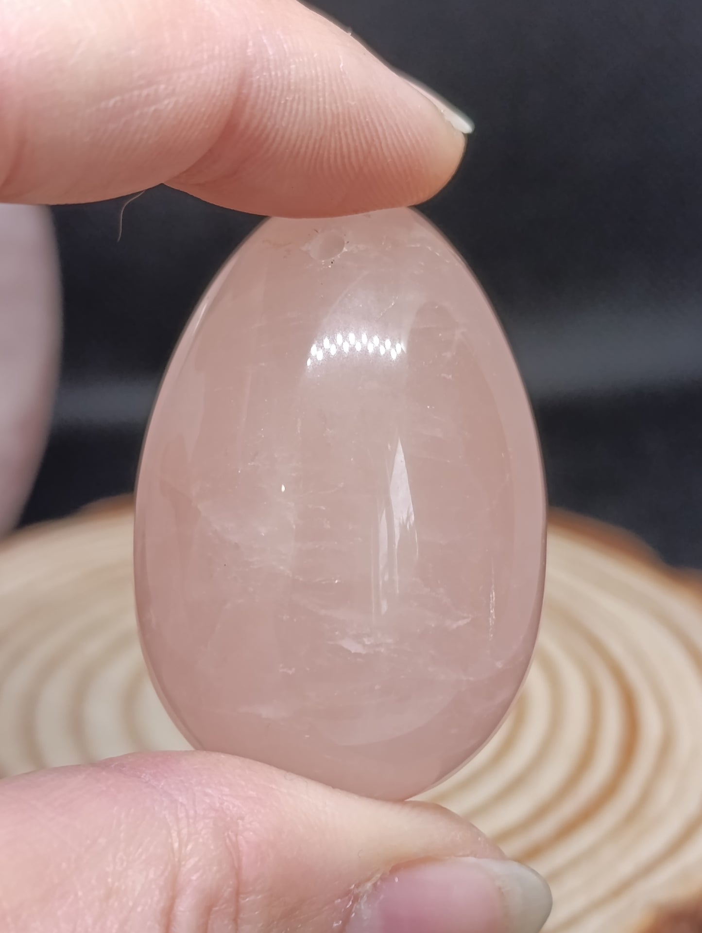 Oeuf percé Quartz rose
