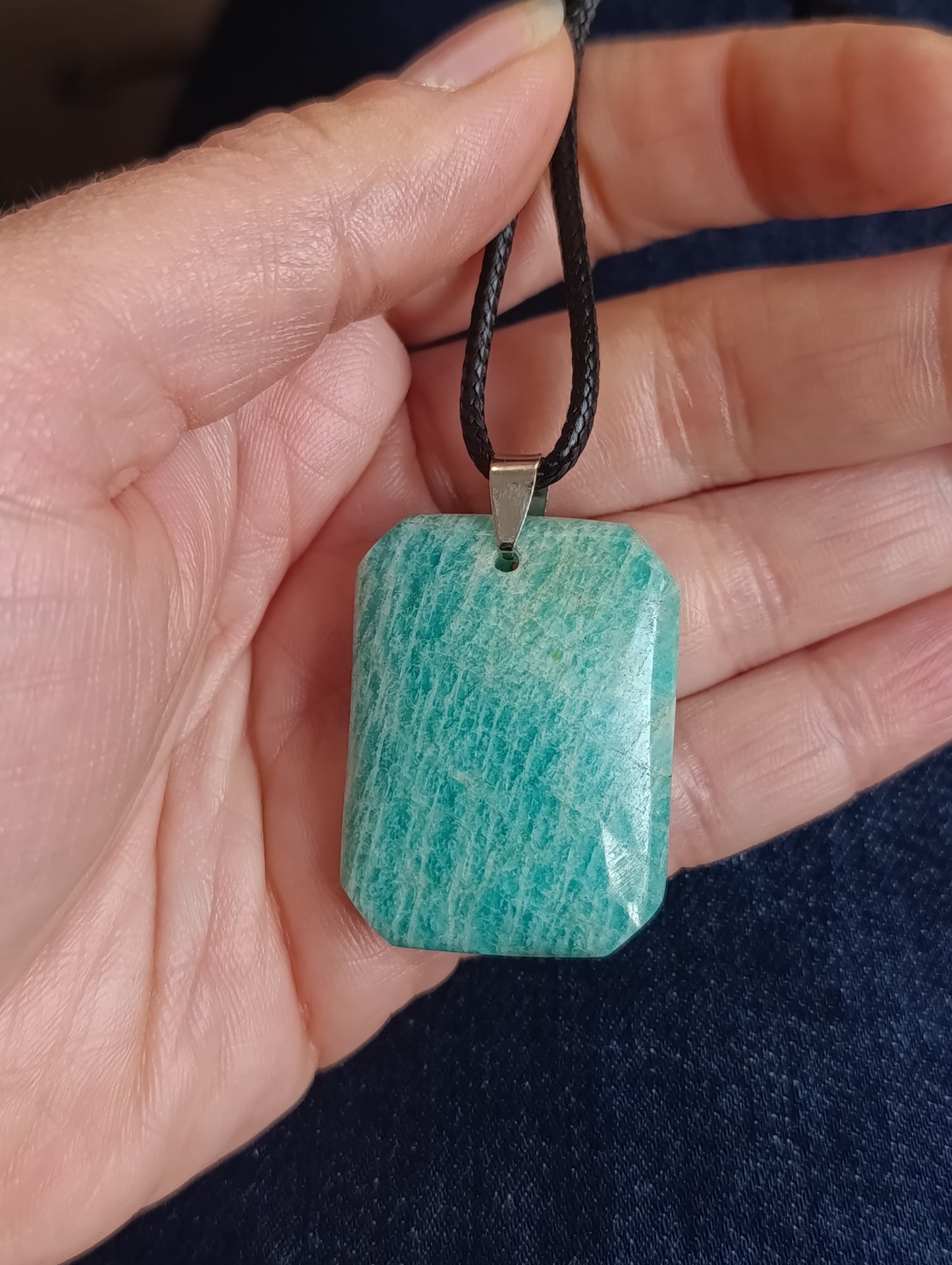 Pendentif rectangulaire Amazonite