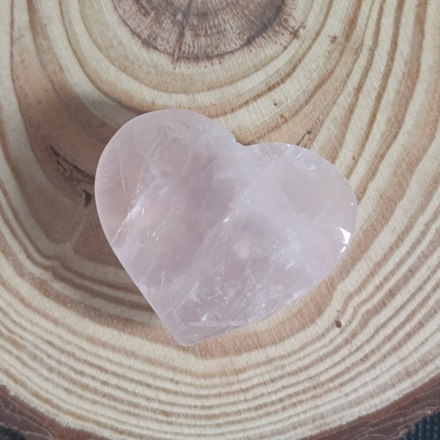 Galet Cœur Quartz rose - Qualité AA