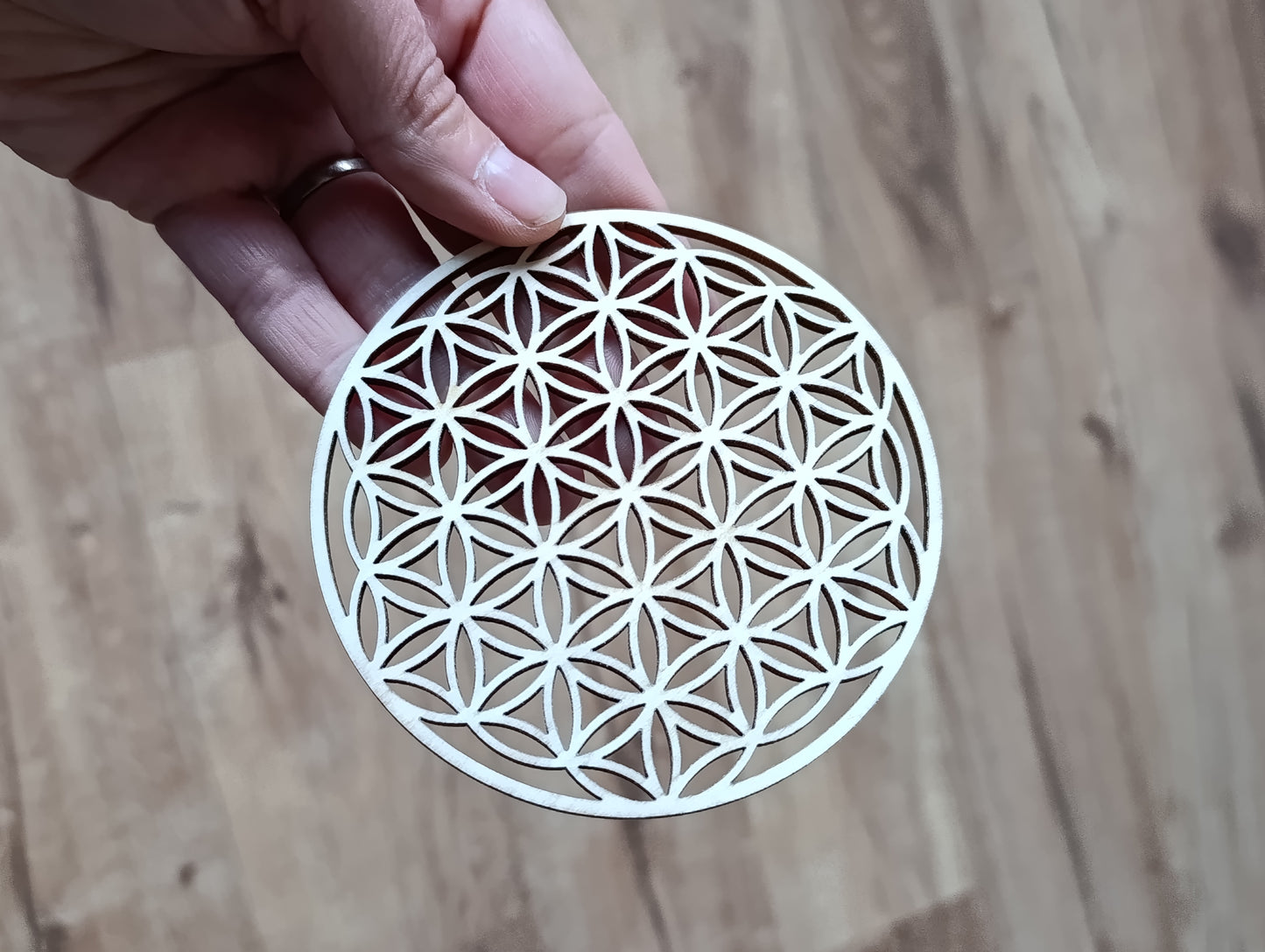 Fleur de vie en bois - 10cm