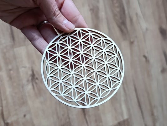 Fleur de vie en bois - 10cm