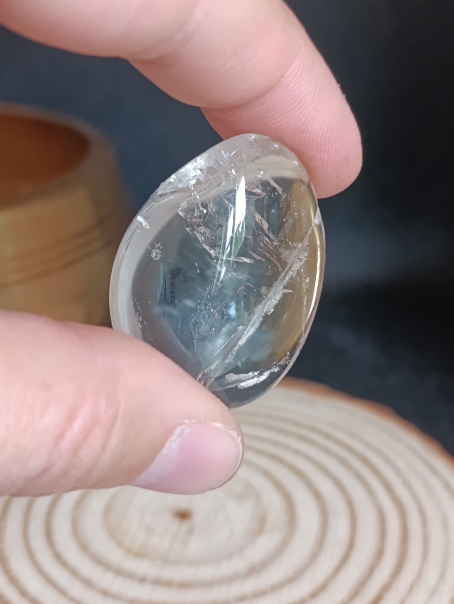 Pierre roulée Cristal de roche - Qualité AAA
