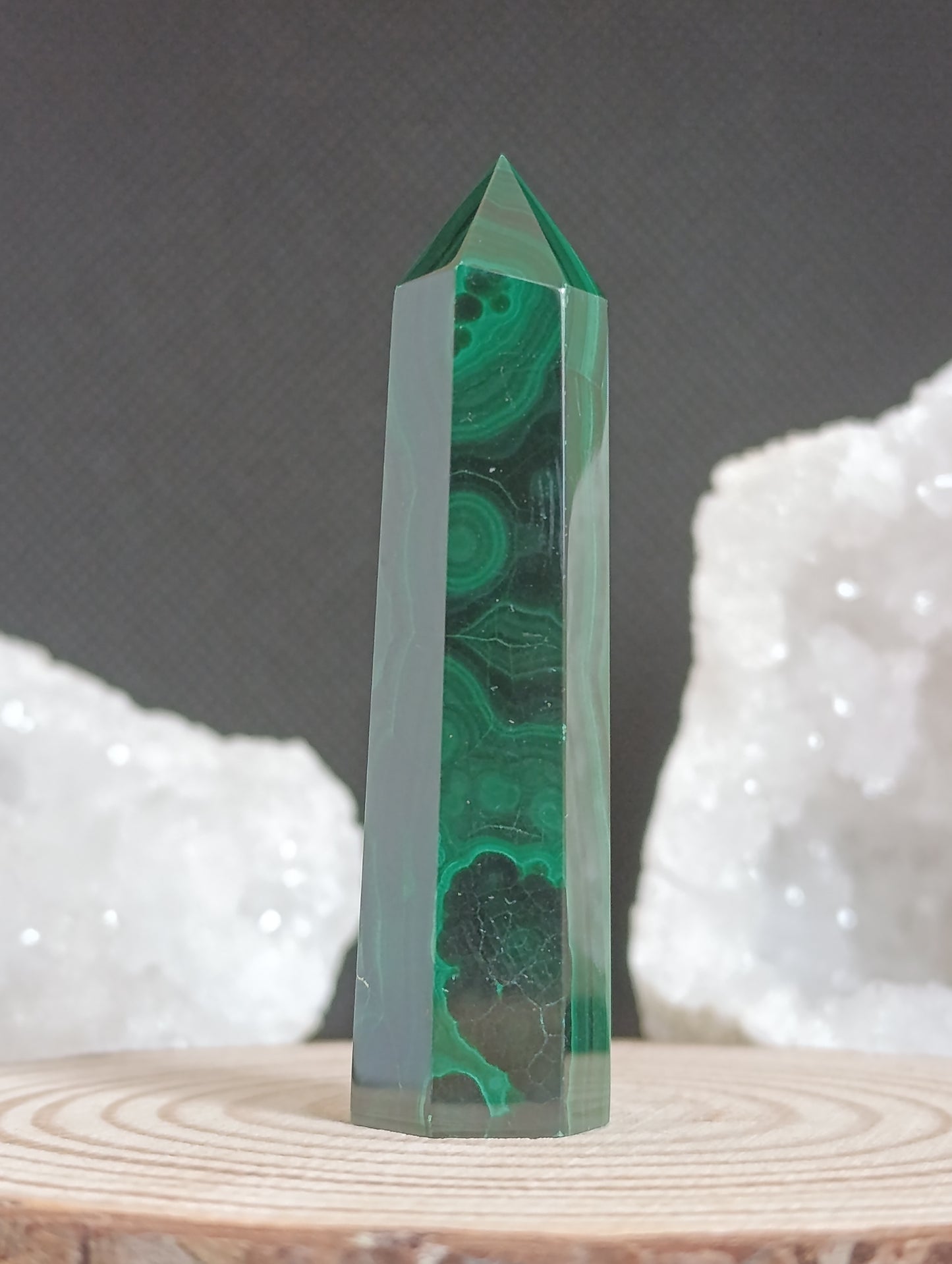 Pointe polie Malachite - Qualité AAA
