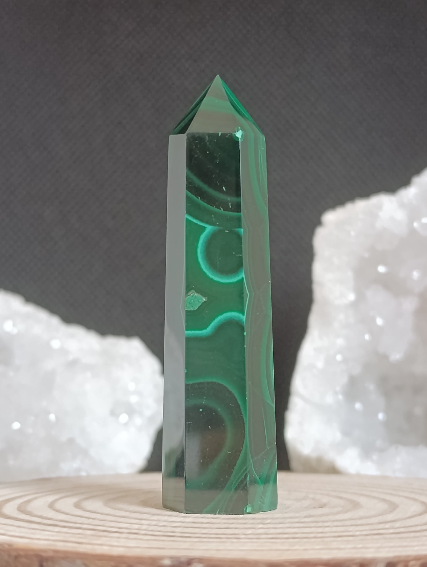 Pointe polie Malachite - Qualité AAA