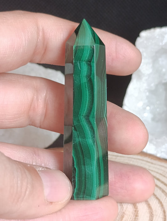 Pointe polie Malachite - Qualité AAA