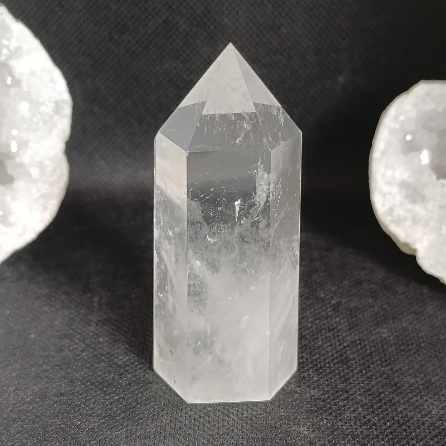 Pointe polie cristal de roche - Qualité AA+
