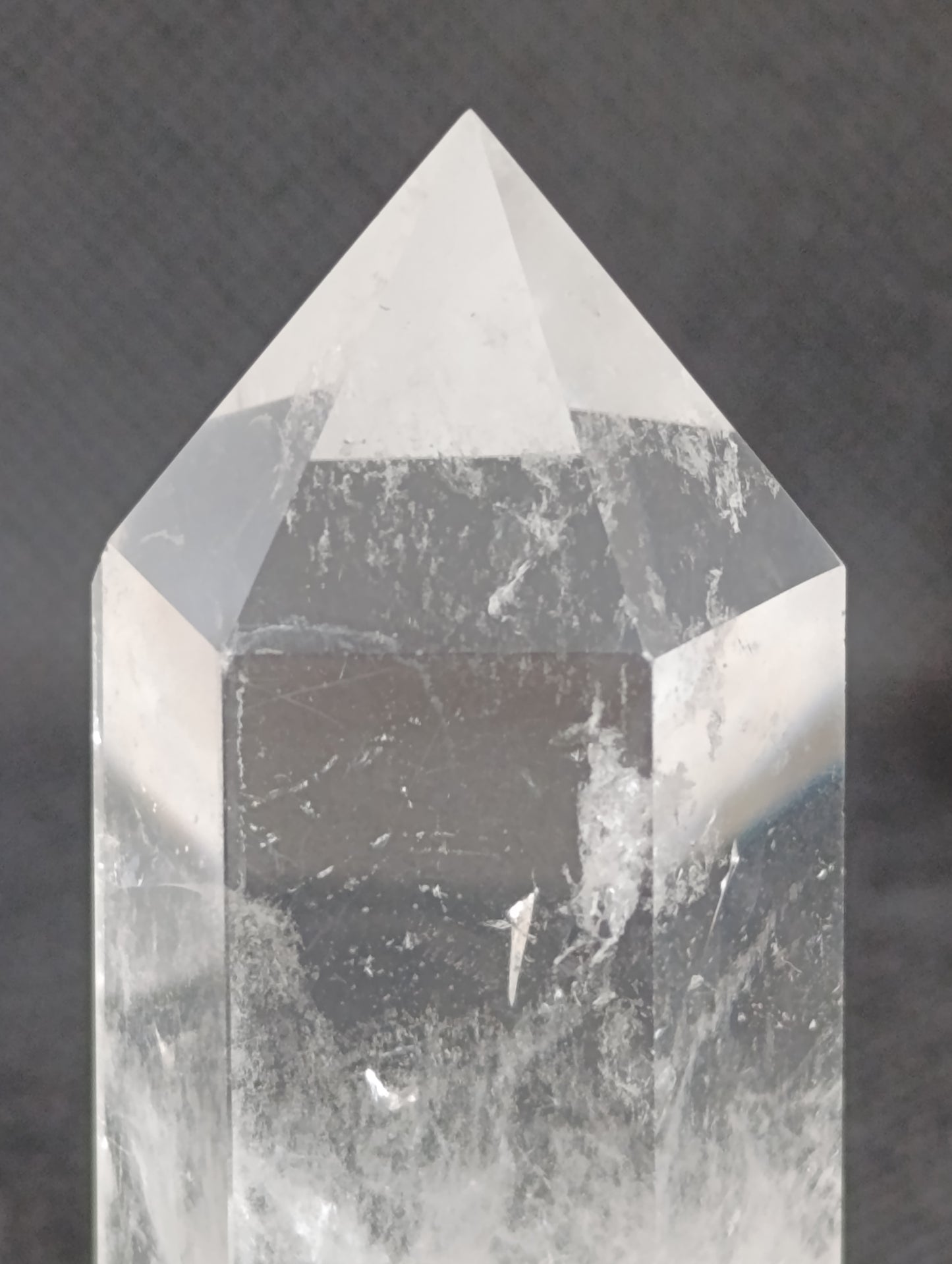 Pointe polie cristal de roche - Qualité AA+