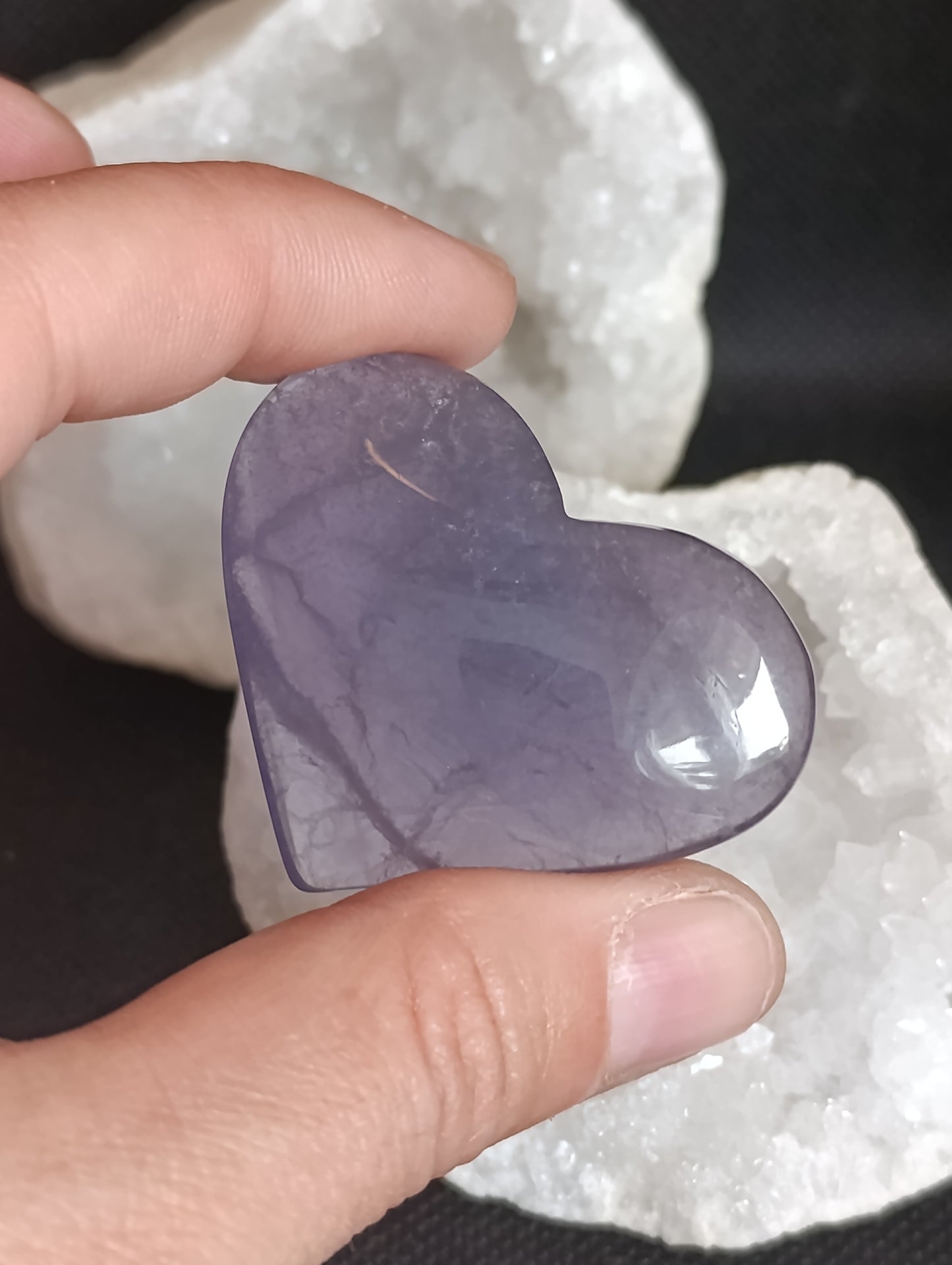 Cœur Fluorite bleue - Qualité AAA