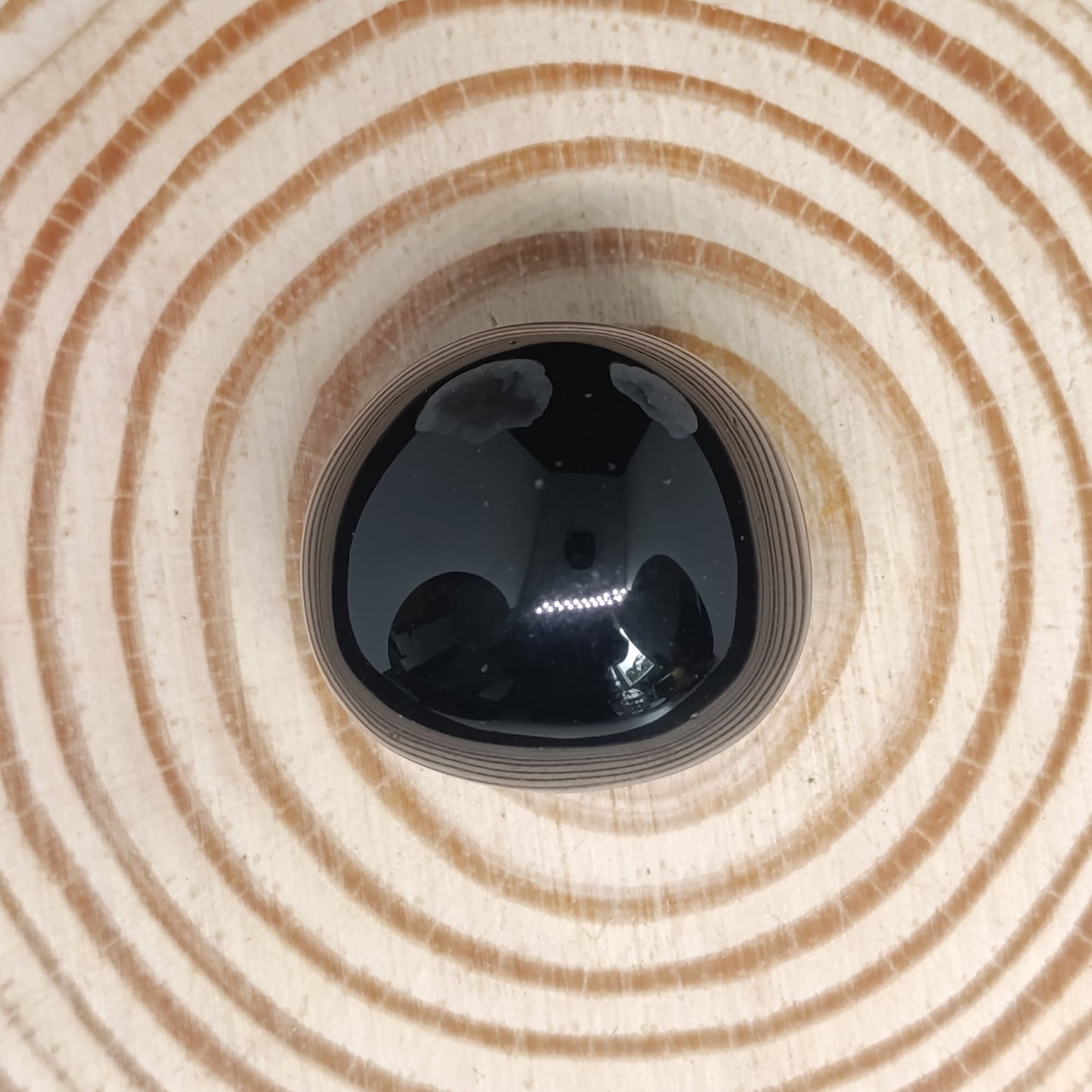 Pierre roulée Obsidienne fumée ronde