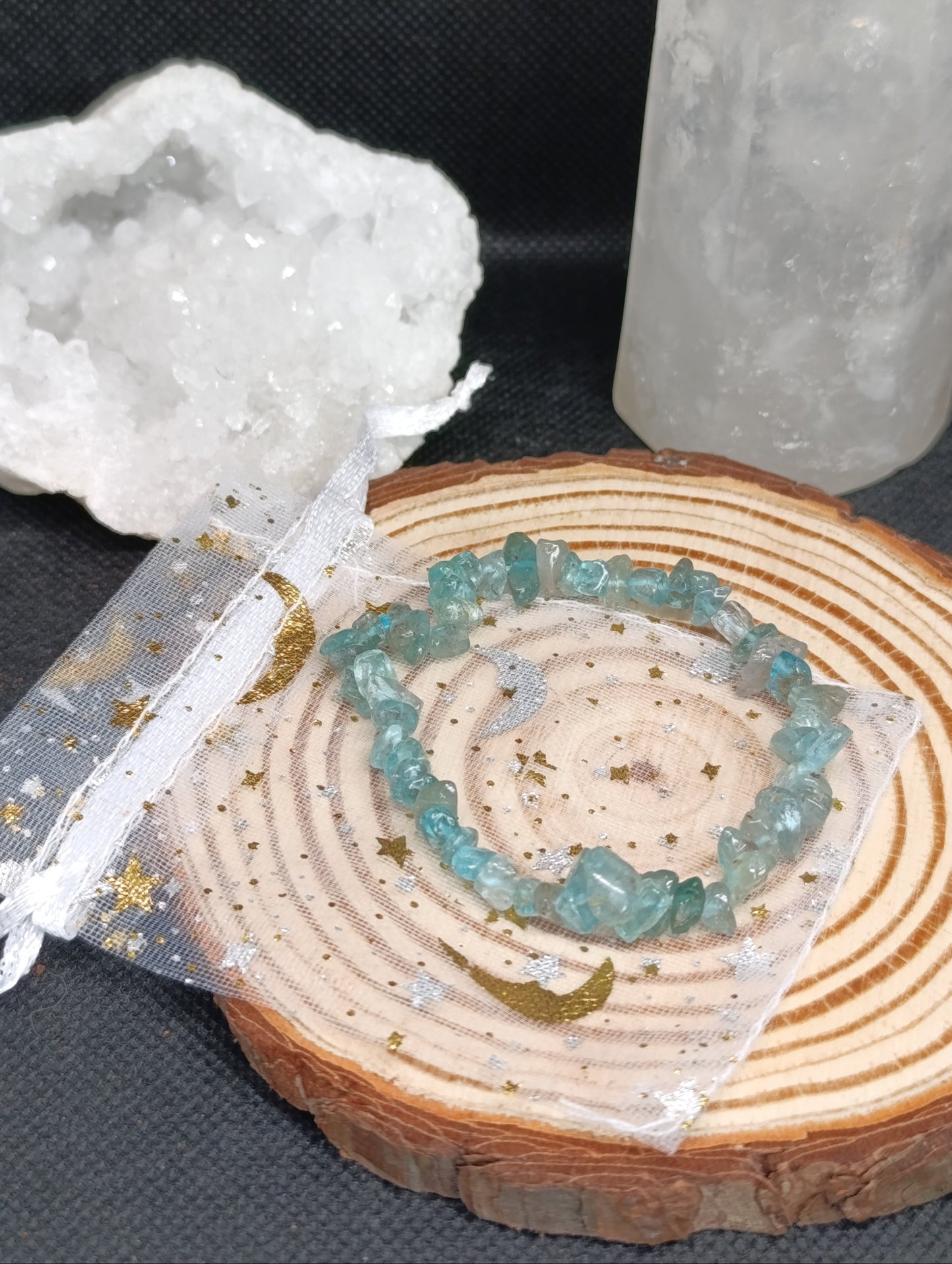 Bracelet baroque Apatite bleue - Qualité AA