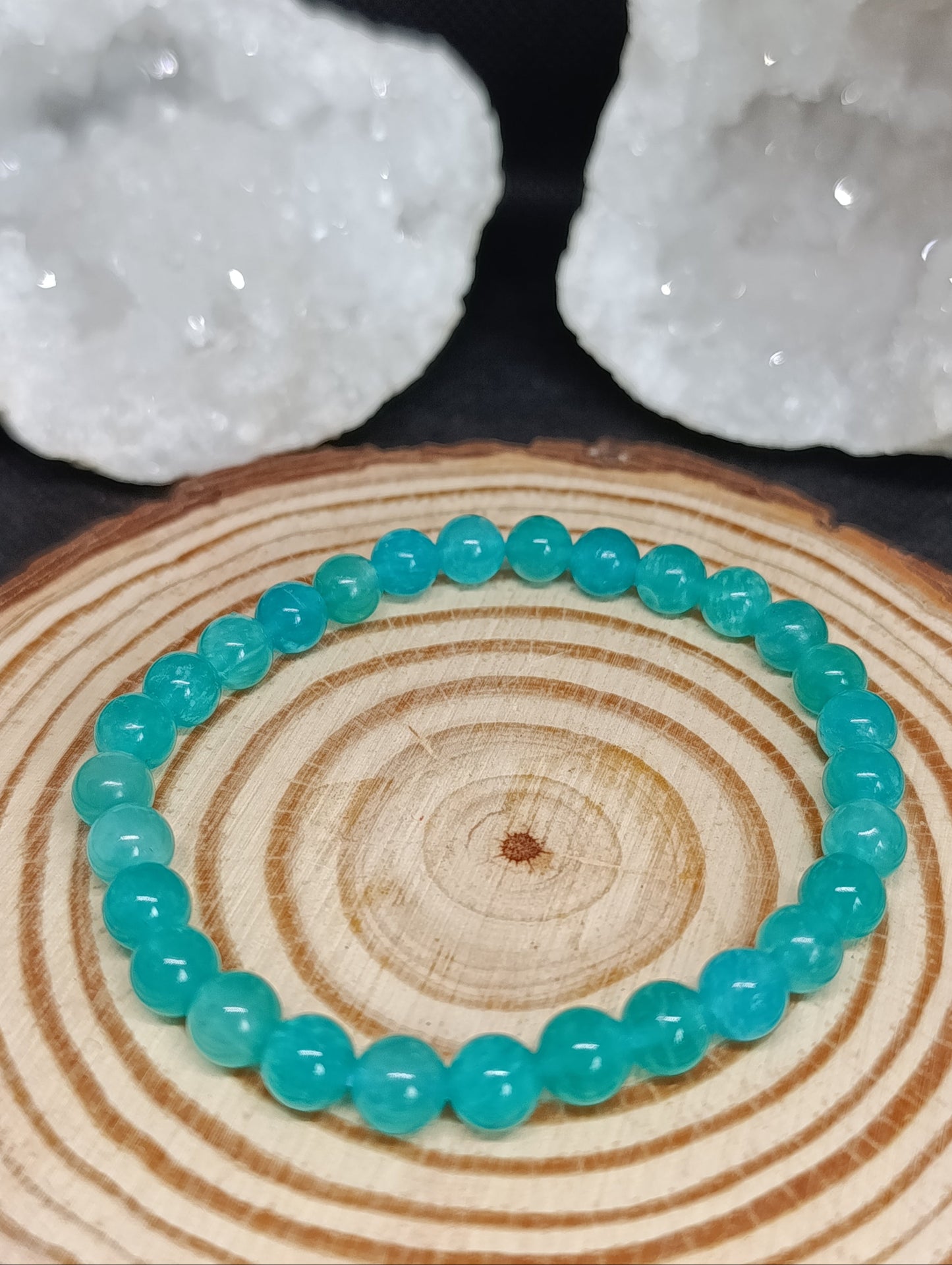 Bracelet boule Amazonite 6mm - Qualité AA