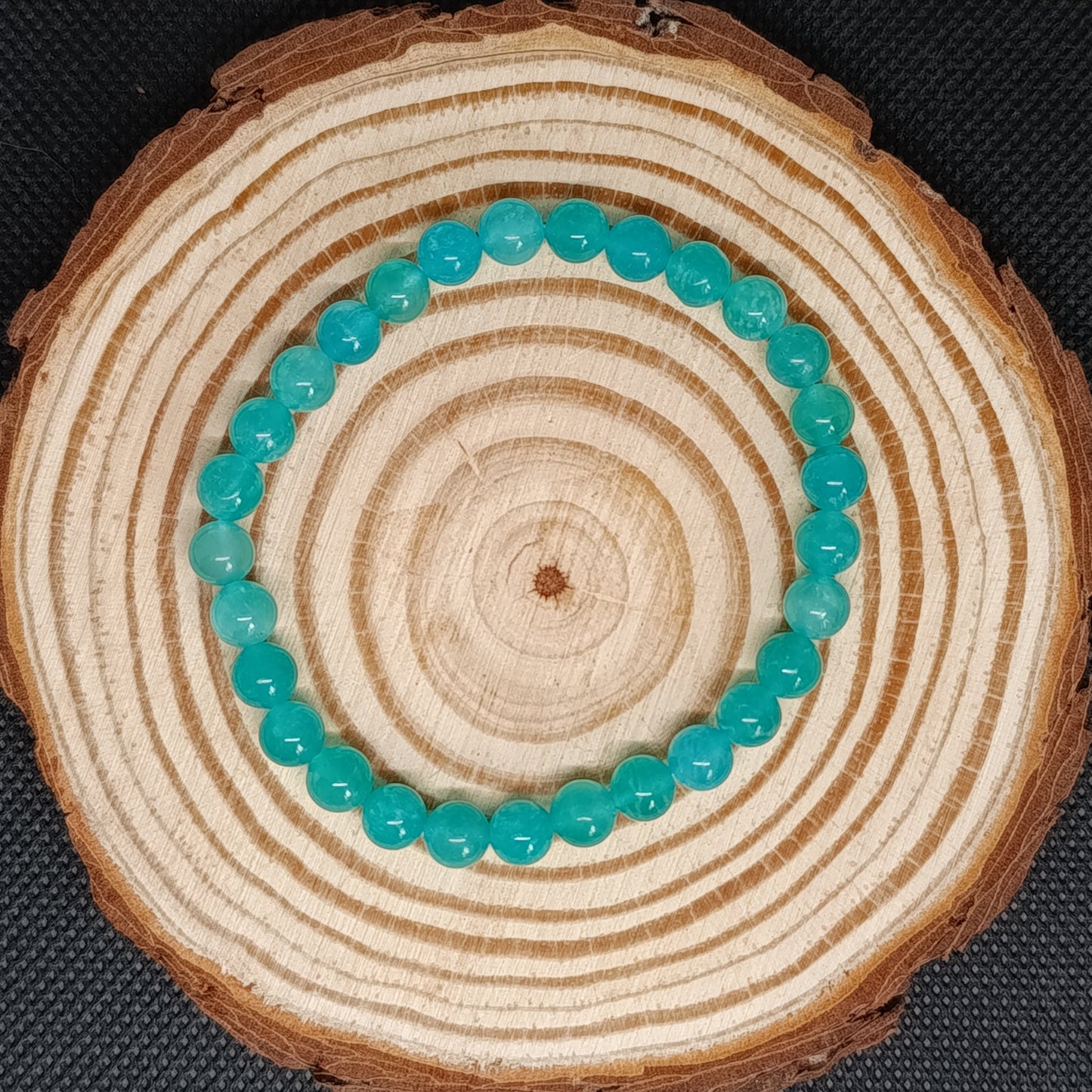 Bracelet boule Amazonite 6mm - Qualité AA