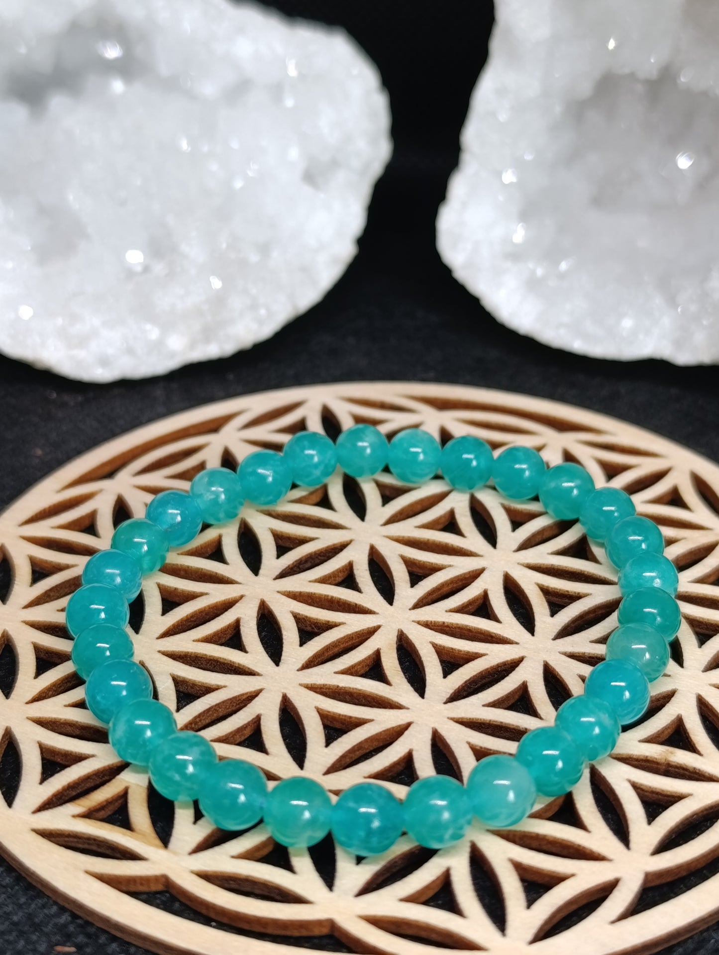 Bracelet boule Amazonite 6mm - Qualité AA
