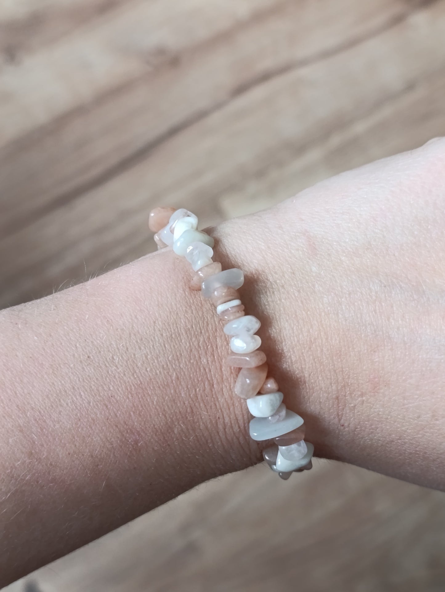 Bracelet baroque Pierre de lune multicolore