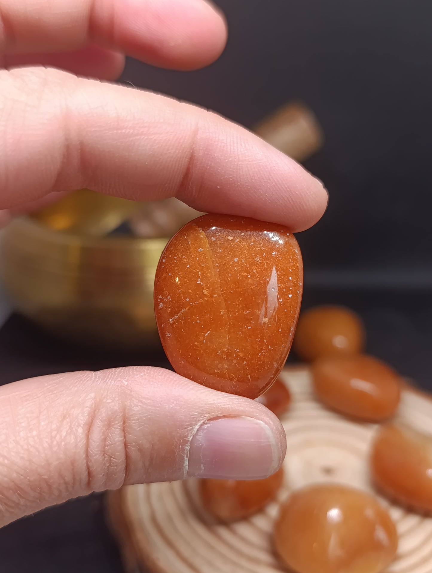 Pierre Roulée Aventurine Orange