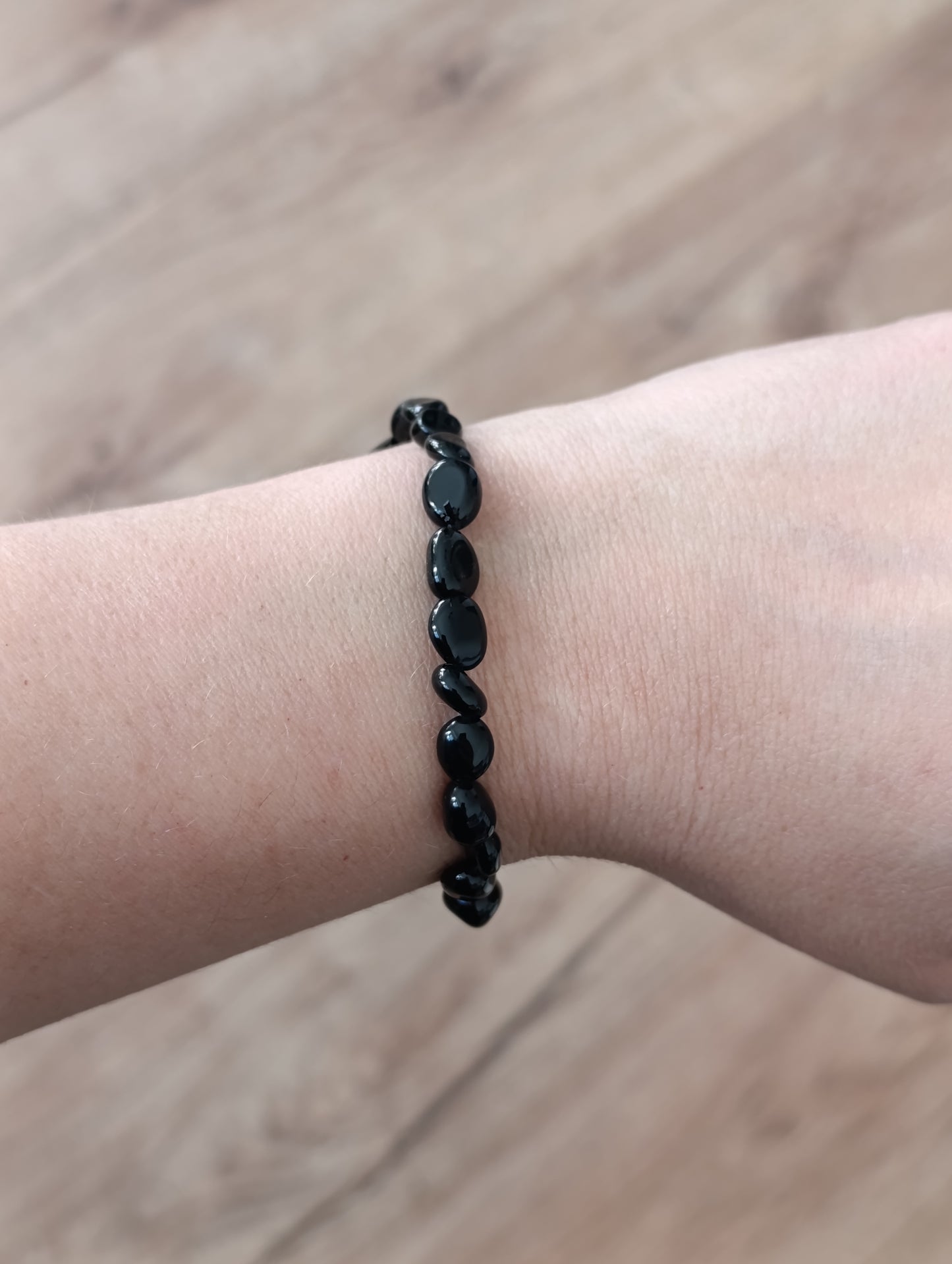 Bracelet pierres roulées Obsidienne
