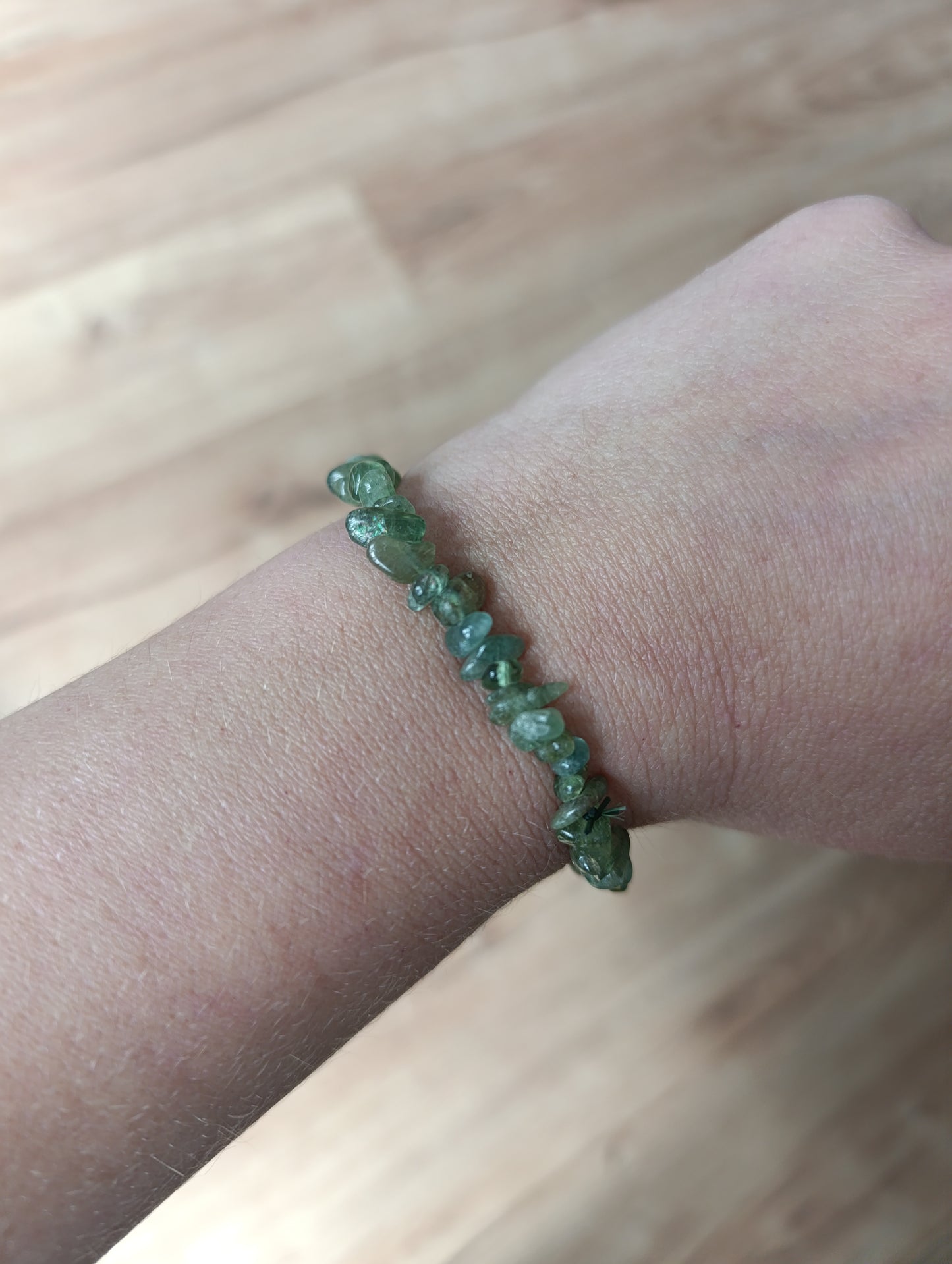 Bracelet baroque Apatite verte