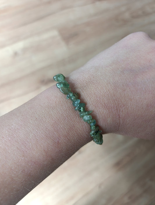 Bracelet baroque Apatite verte