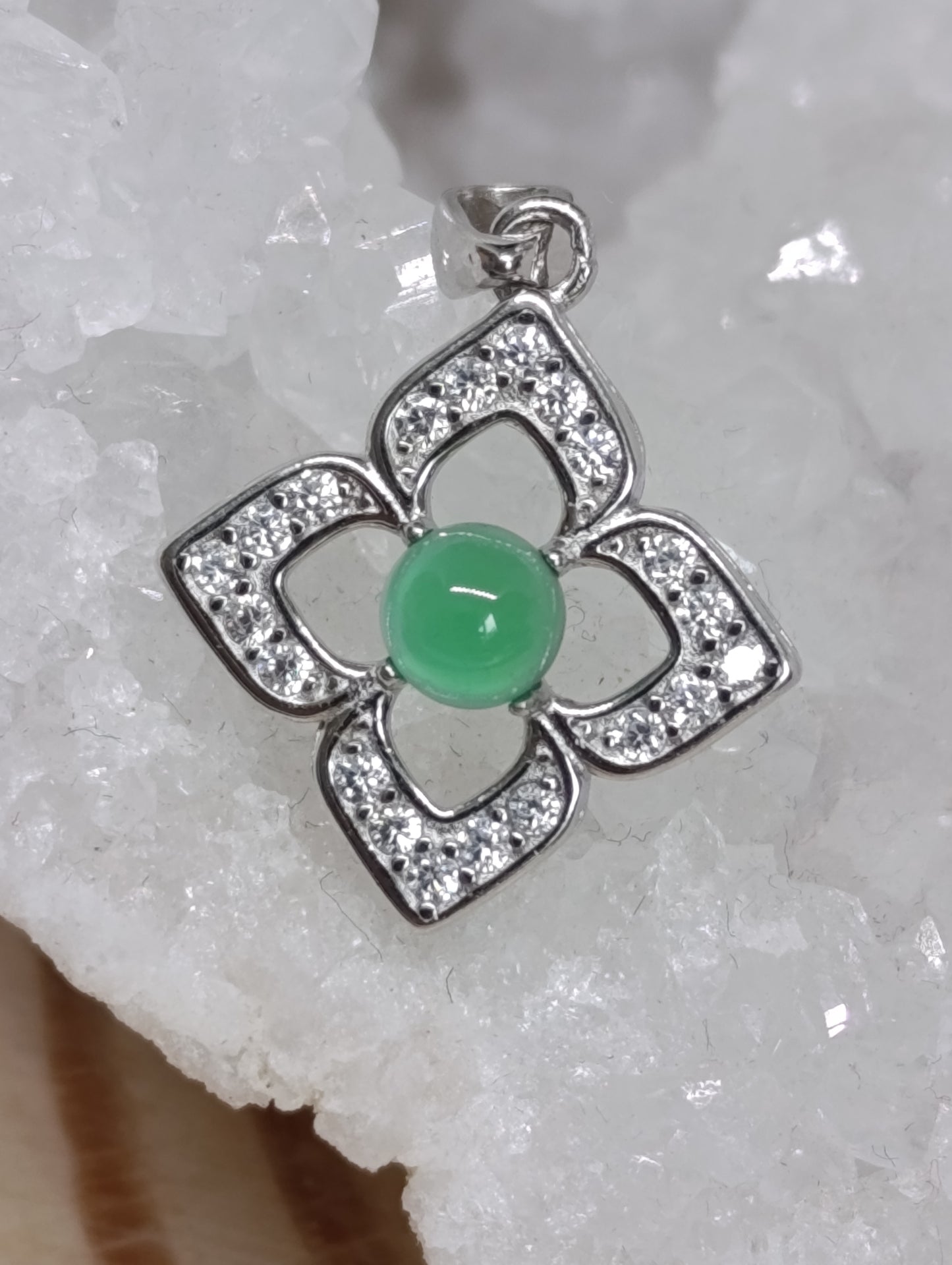 Pendentif Eugénia - Argent 925 rhodié & pierre qualité AAA