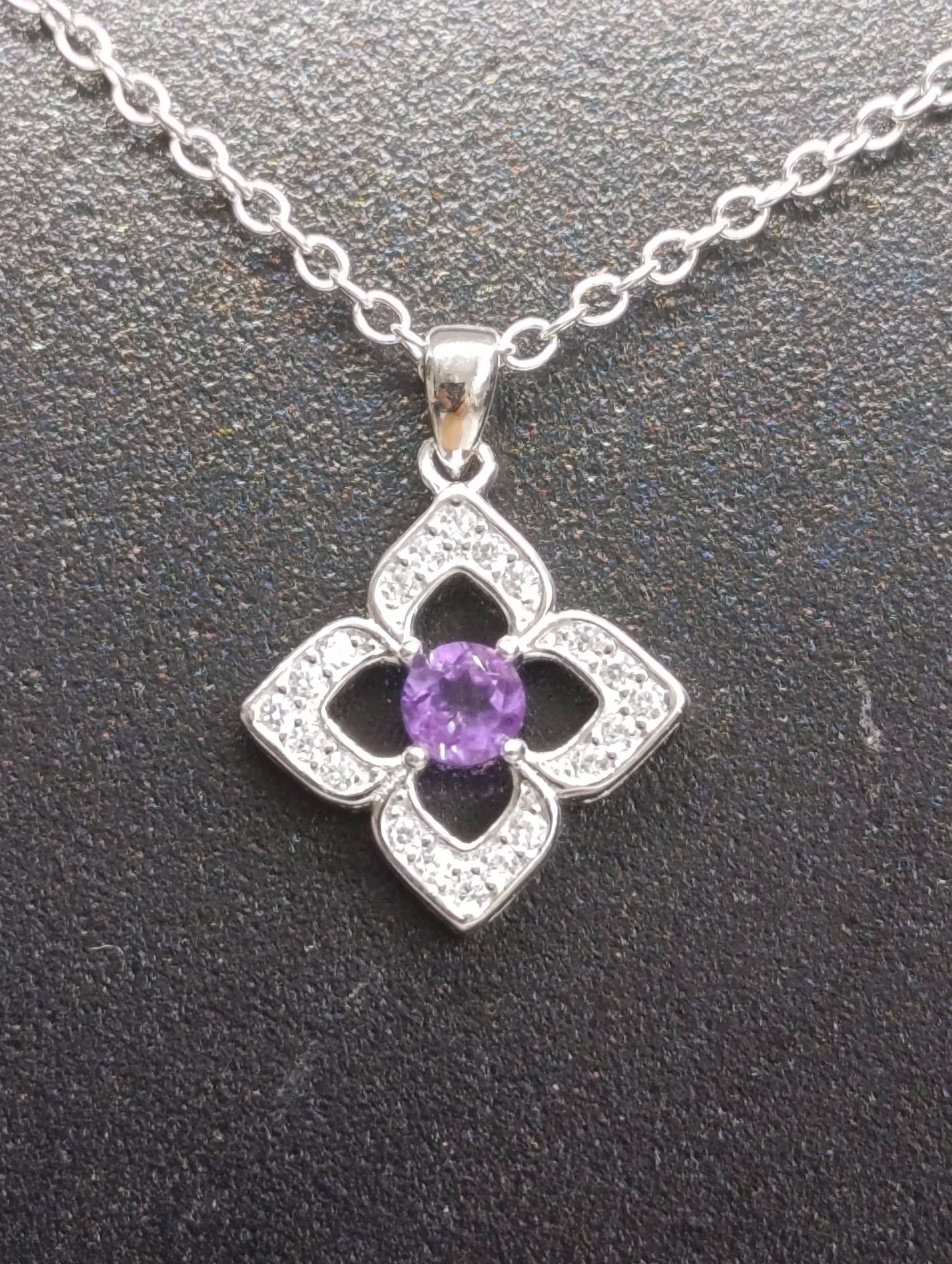 Pendentif Eugénia - Argent 925 rhodié & pierre qualité AAA