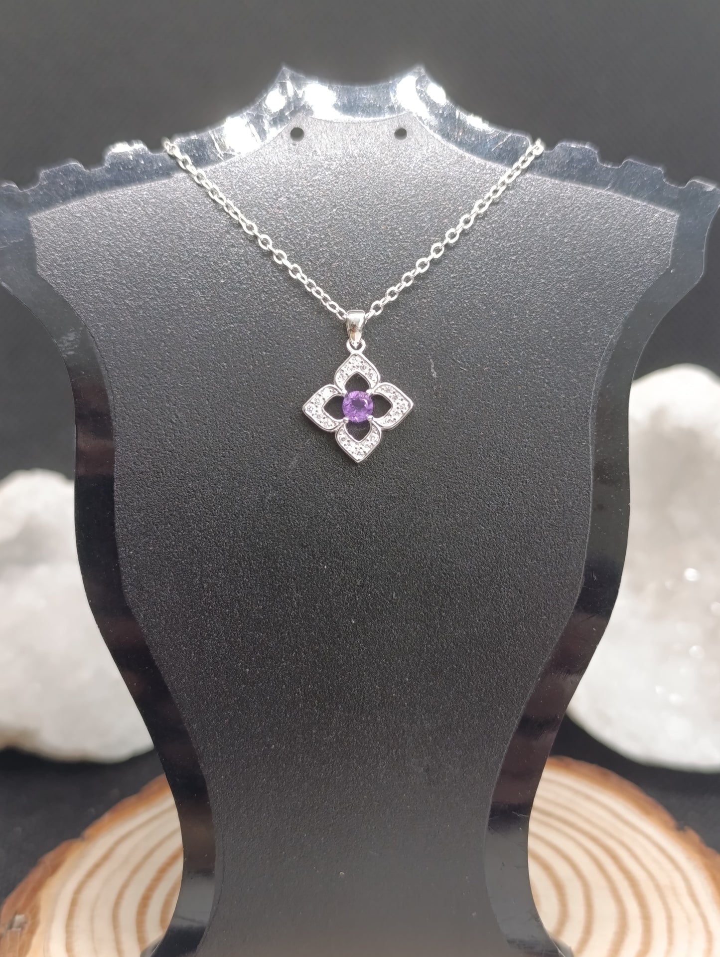 Pendentif Eugénia - Argent 925 rhodié & pierre qualité AAA