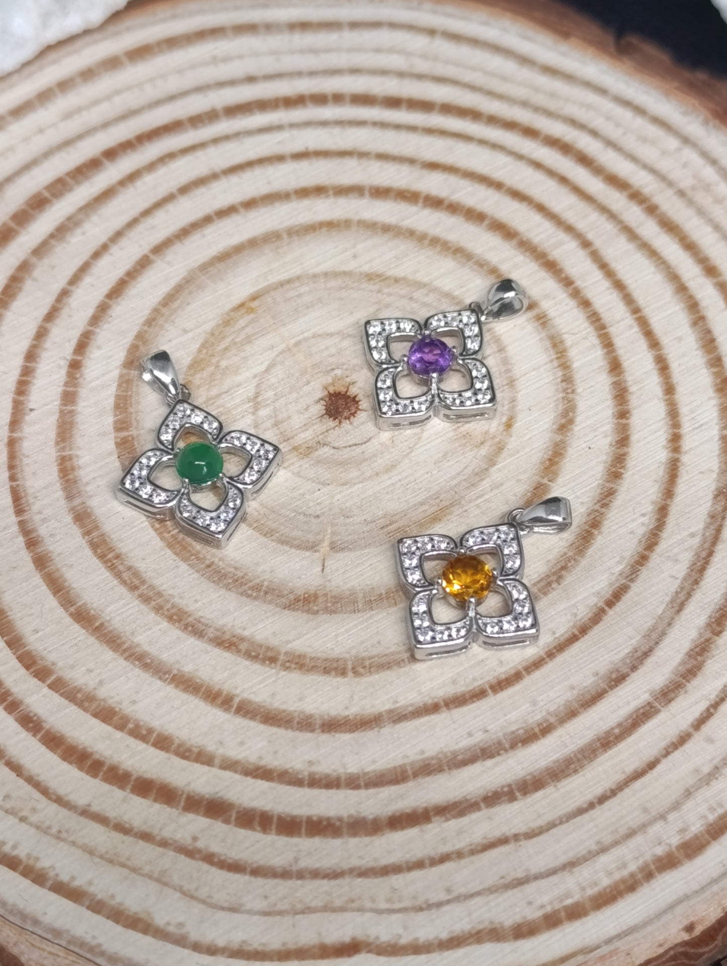 Pendentif Eugénia - Argent 925 rhodié & pierre qualité AAA