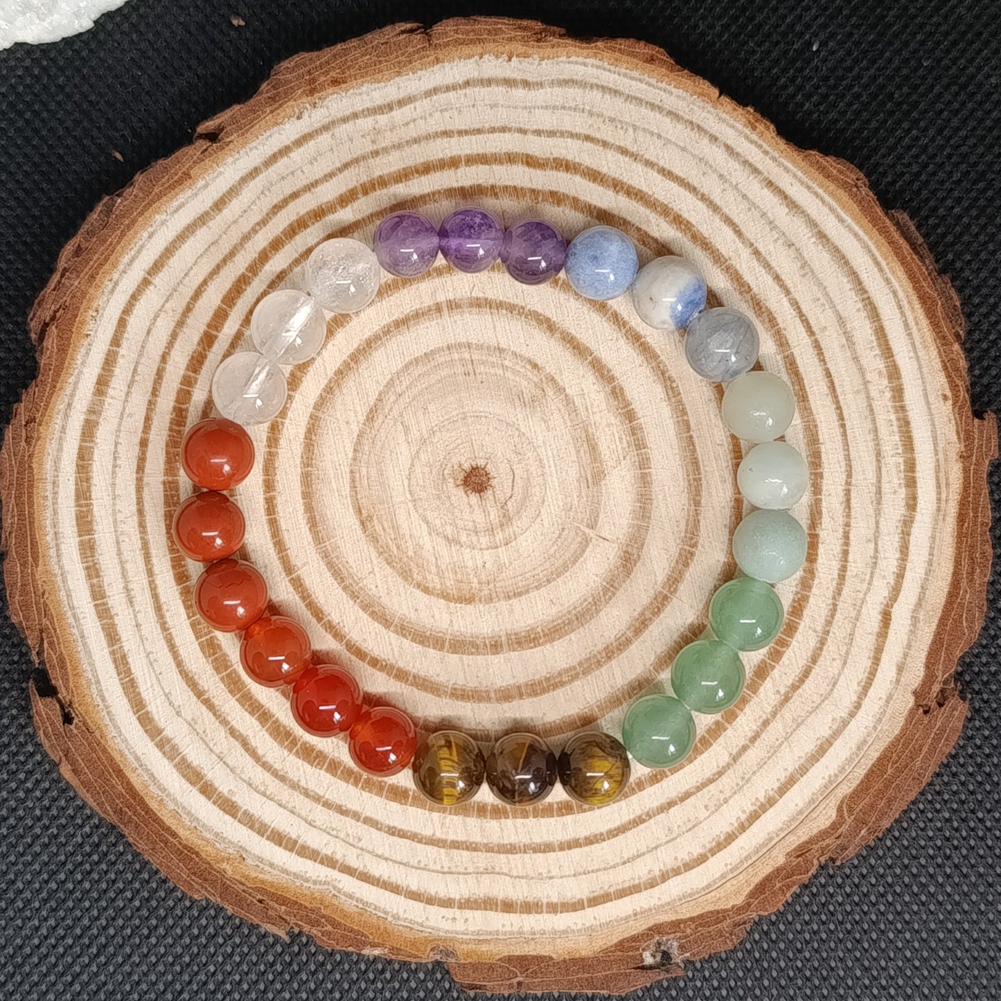 Bracelet boule 7 chakras 8mm