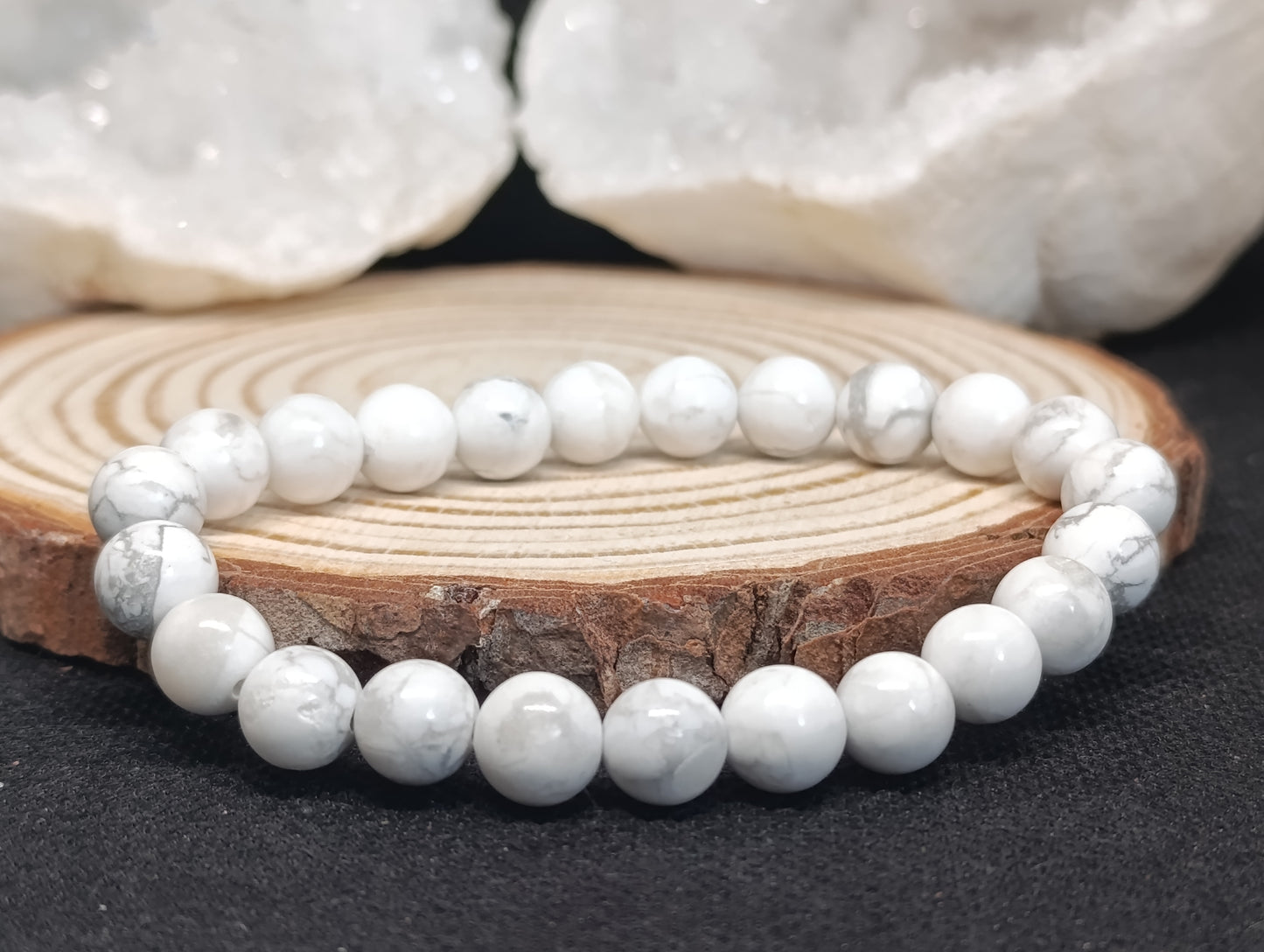 Bracelet boule Howlite 8mm