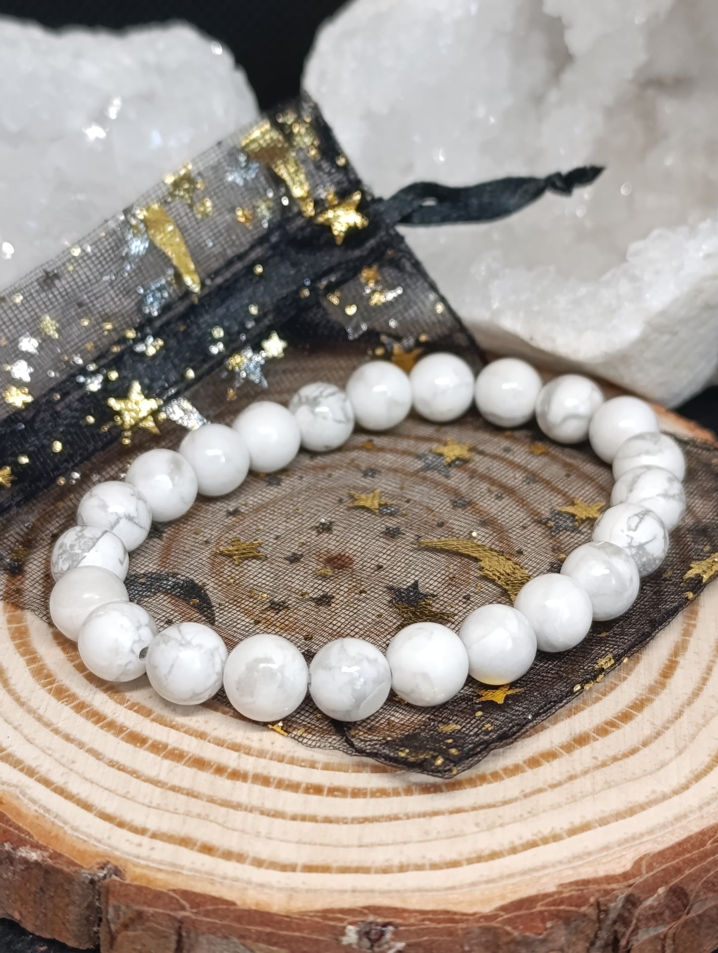 Bracelet boule Howlite 8mm