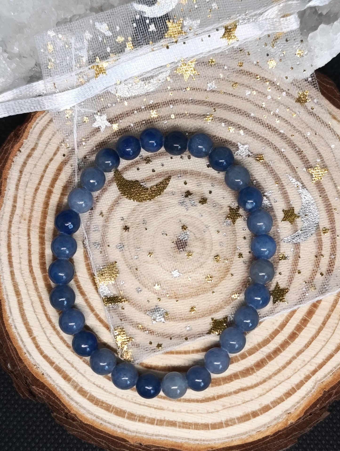 Bracelet boule Aventurine bleue 6mm