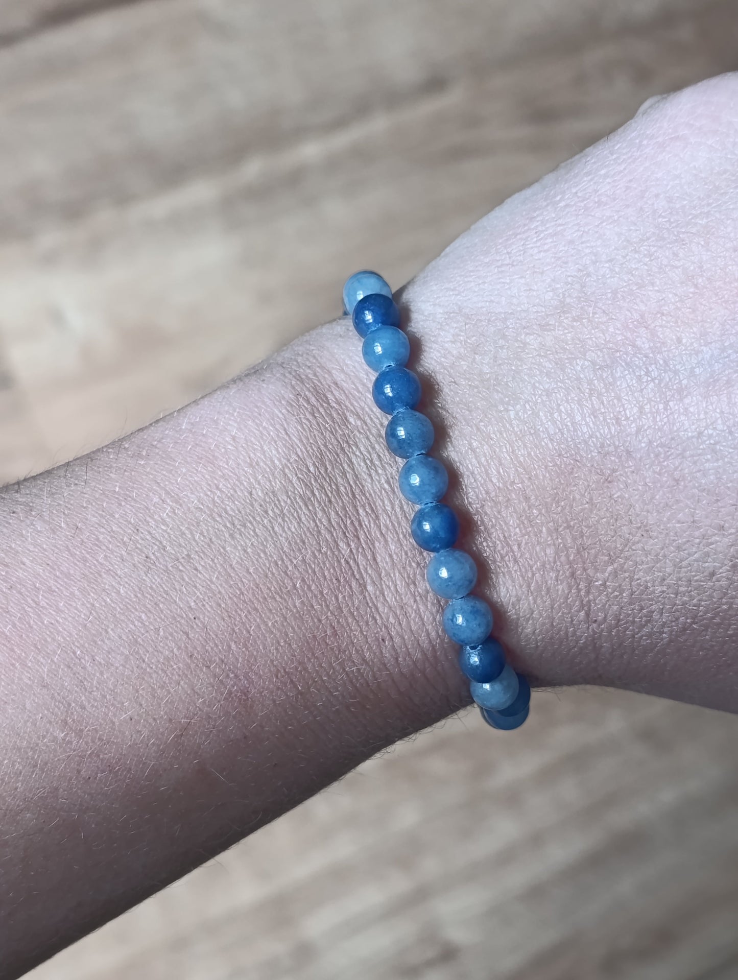 Bracelet boule Aventurine bleue 6mm