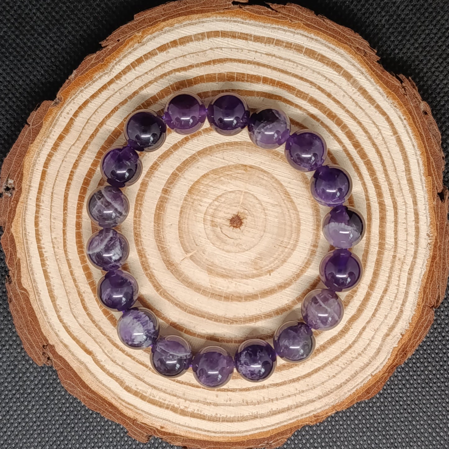 Bracelet boule Améthyste 10mm