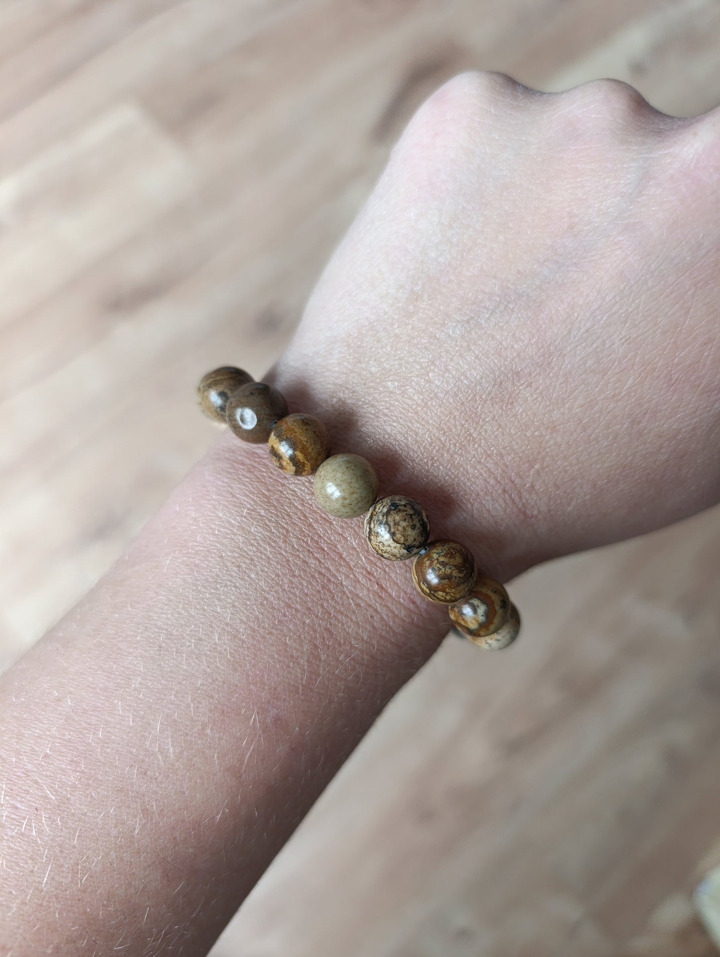Bracelet boule Jaspe Paysage 10mm