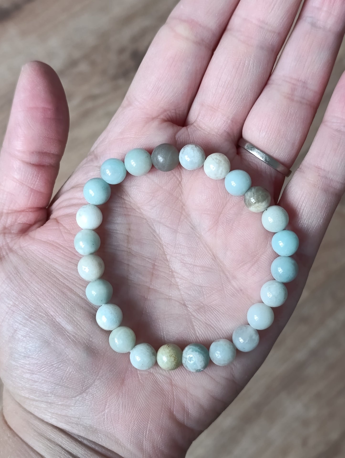 Bracelet boule Amazonite Bresil 8mm