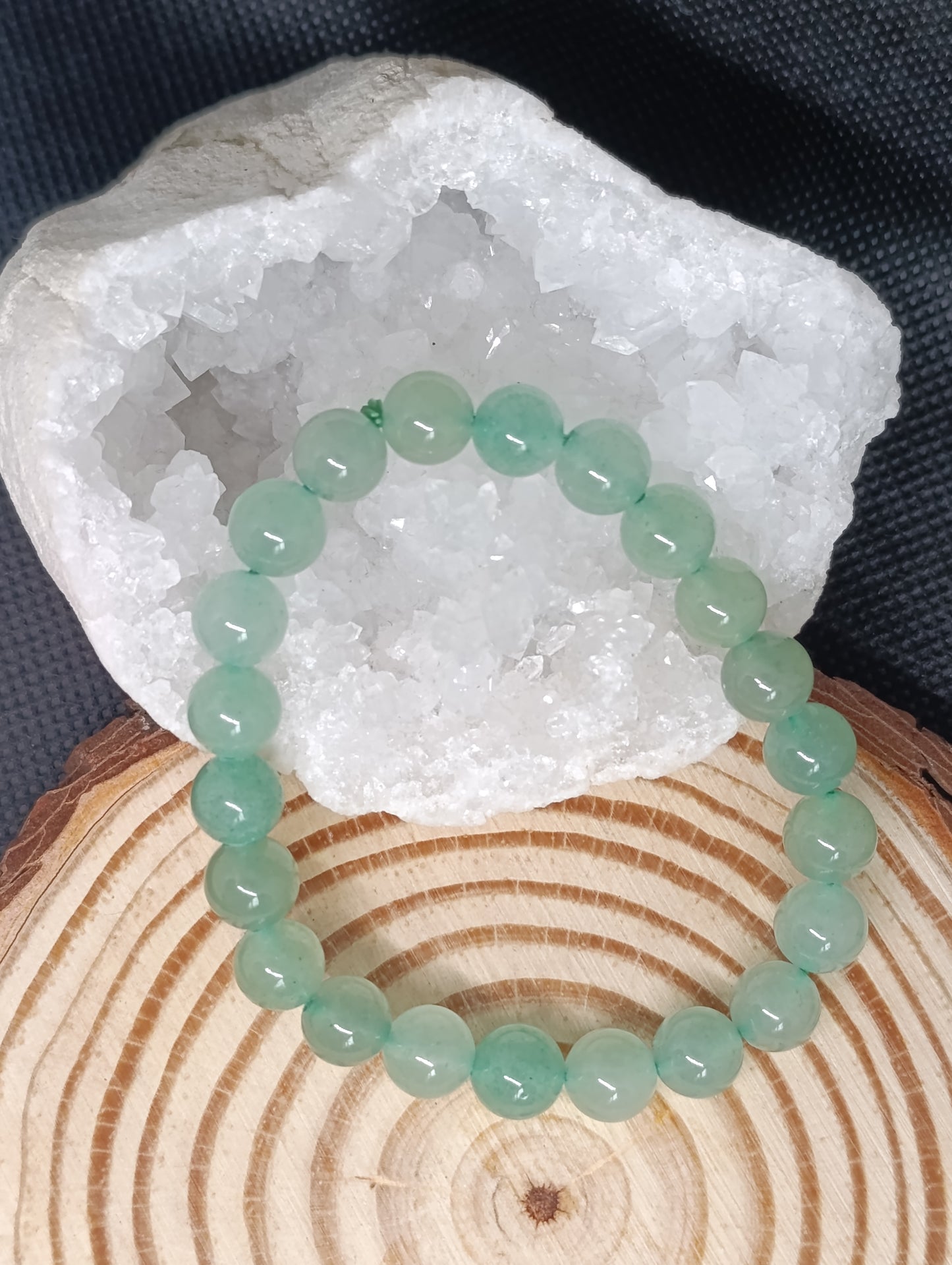 Bracelet boule Aventurine verte 8mm (qualité AB)