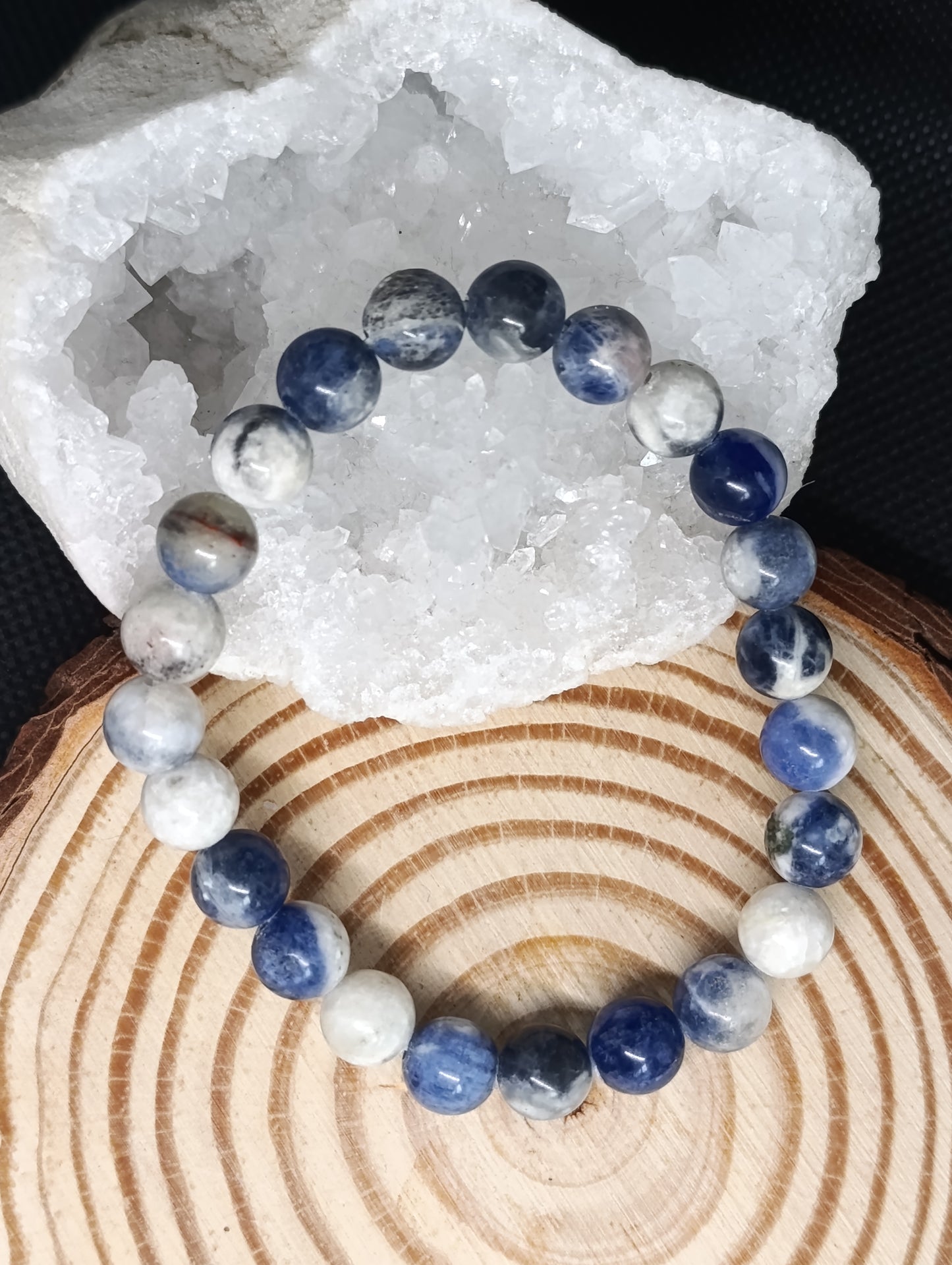 Bracelet boule Sodalite 8mm