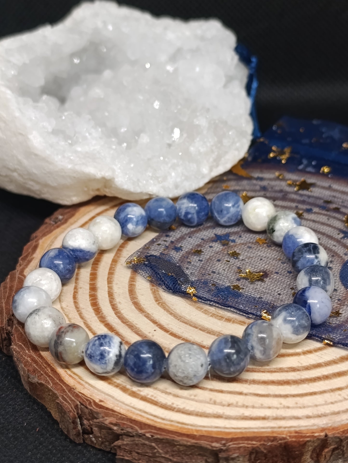 Bracelet boule Sodalite 8mm