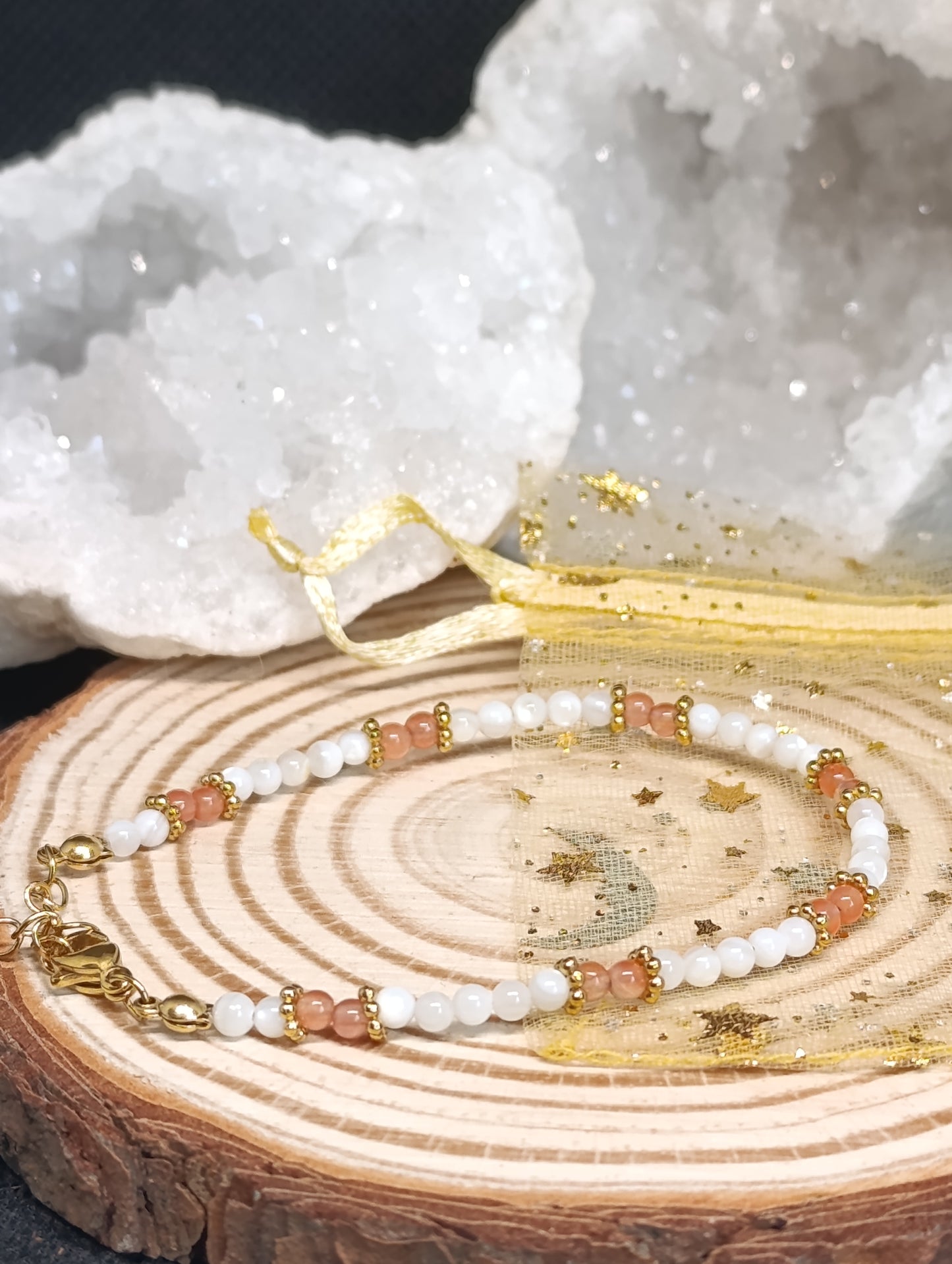 Bracelet Nacre & Pierre naturelle qualité AA