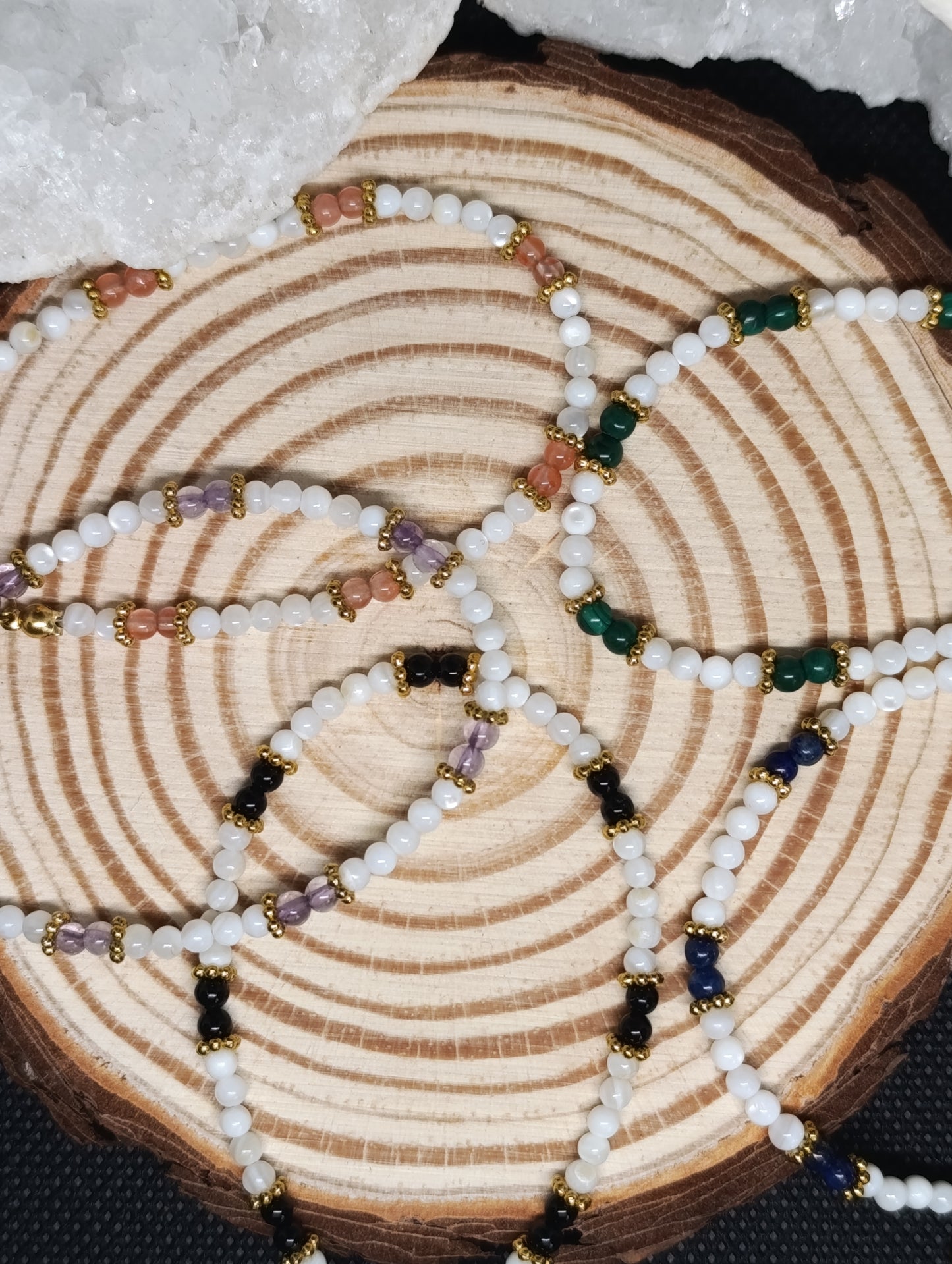 Bracelet Nacre & Pierre naturelle qualité AA