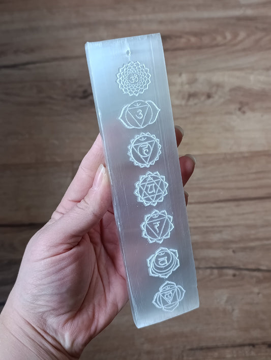 Porte encens Sélénite - 7 chakras