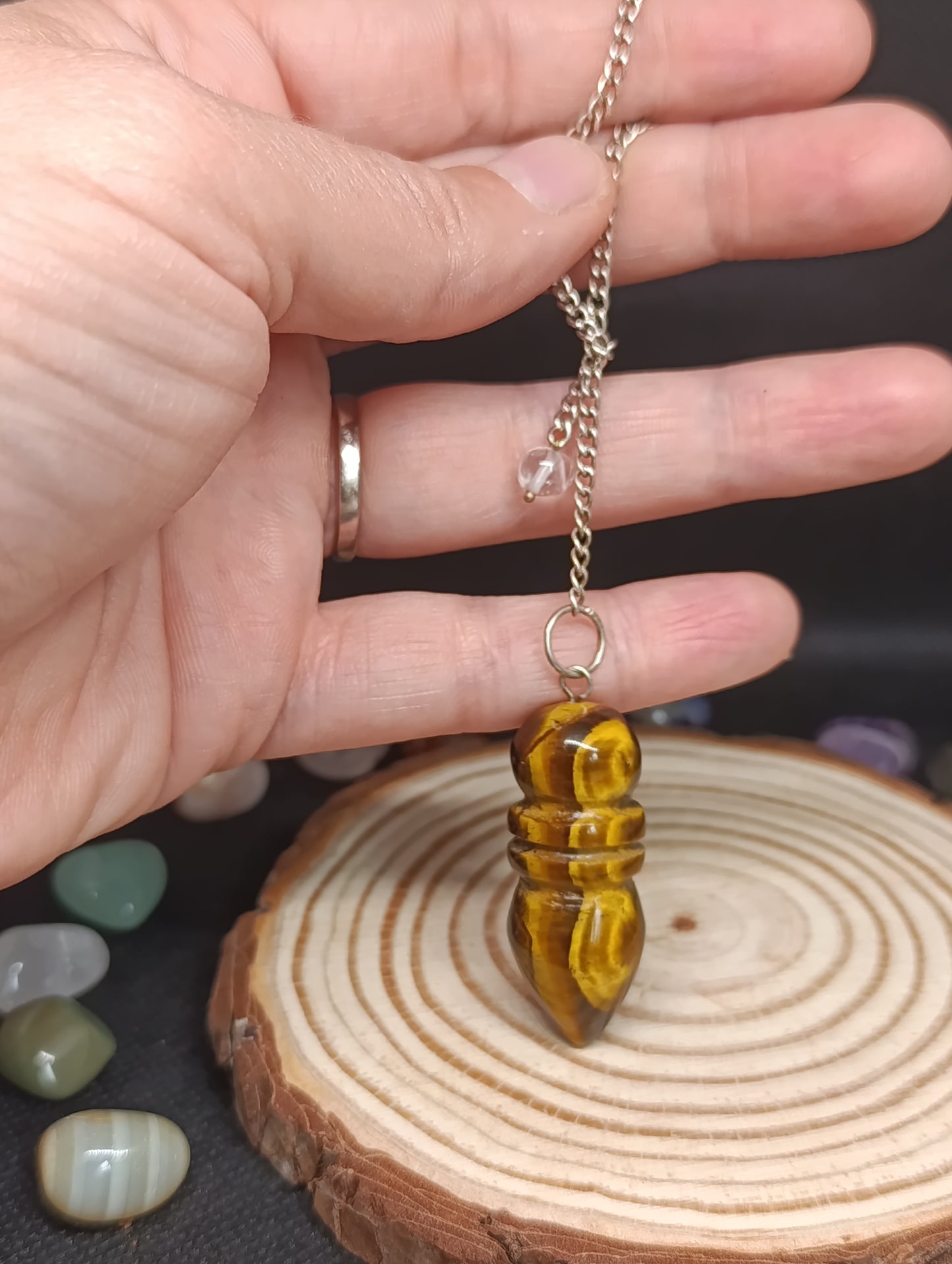 Pendule égyptien Oeil de tigre