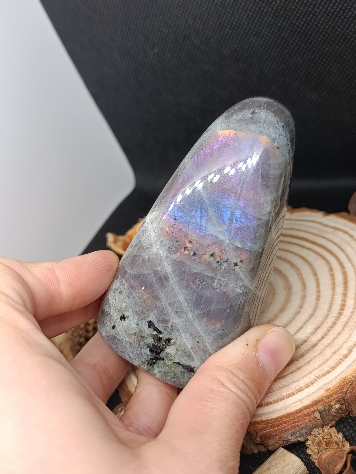 Forme libre Labradorite violette - 254gr - Qualité AA