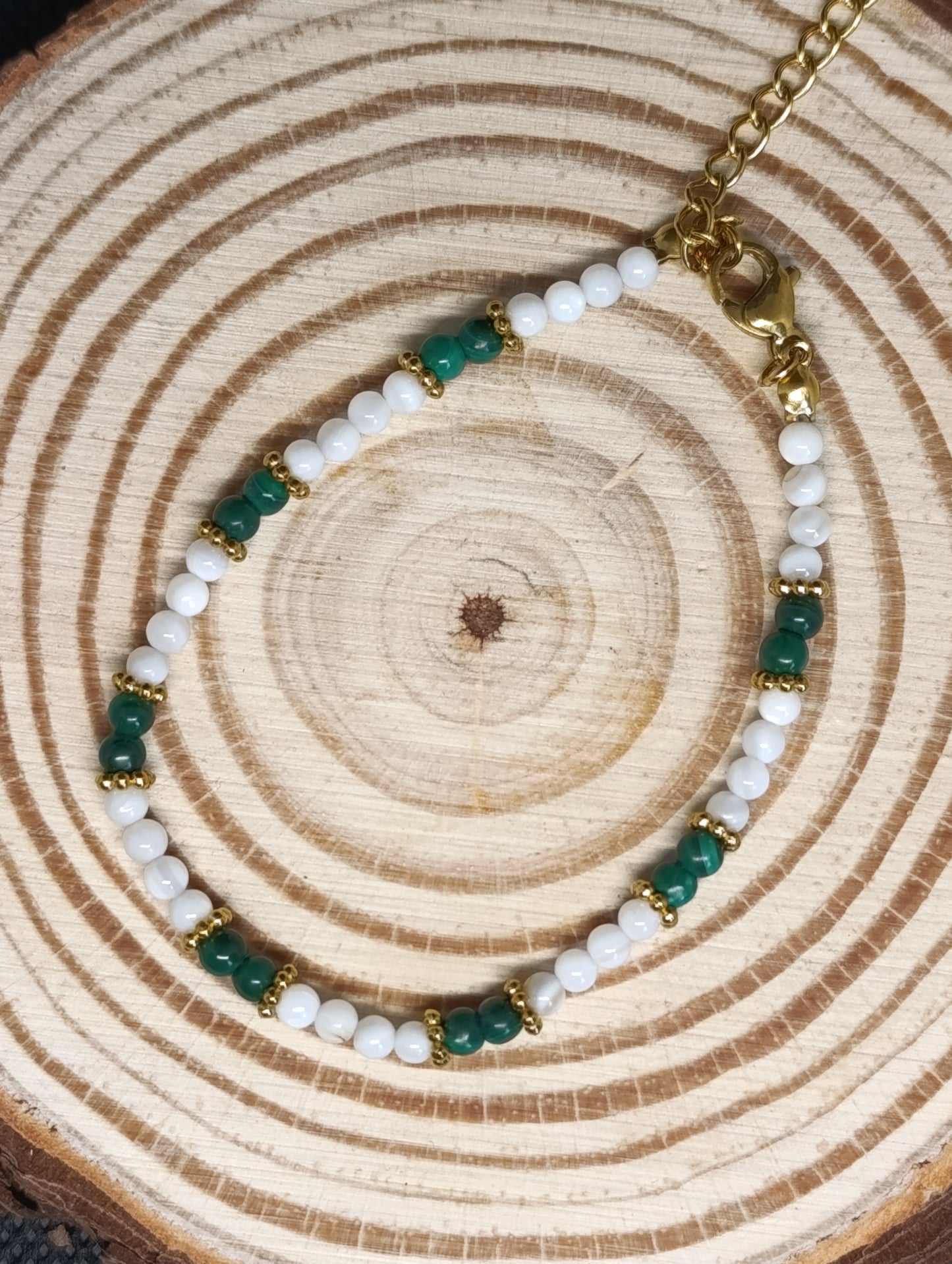 Bracelet Nacre & Pierre naturelle qualité AA
