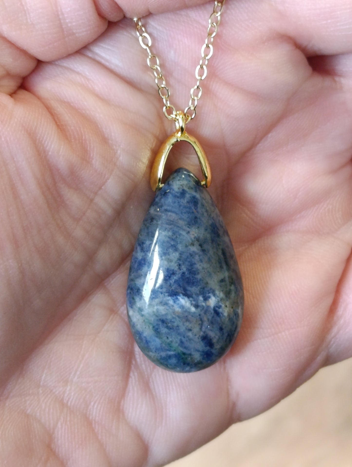 Collier goutte ronde - Chaine 60cm