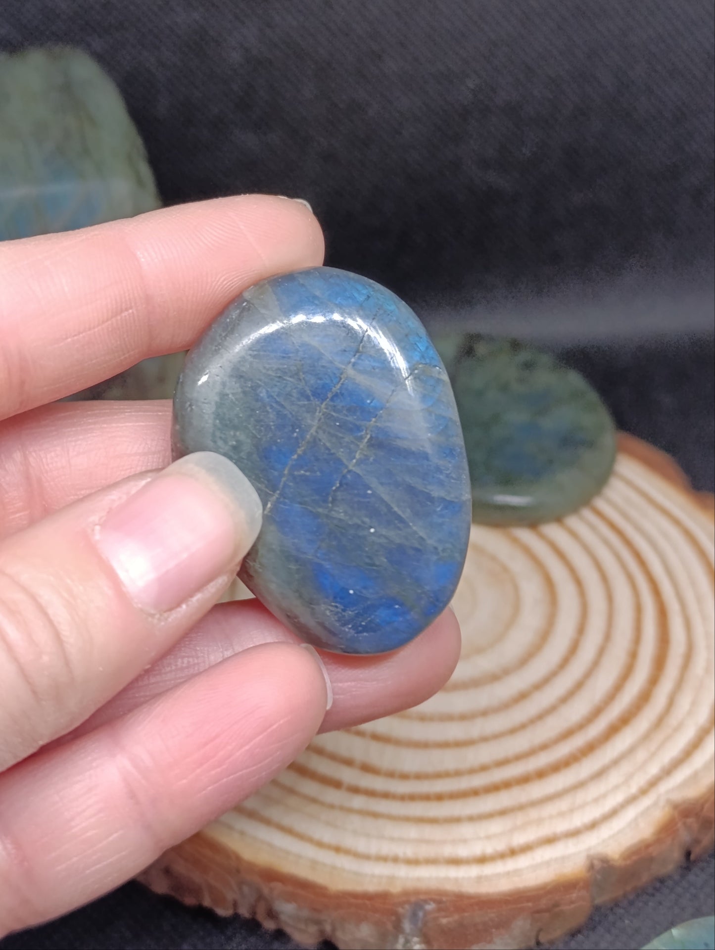 Pierre plate Labradorite bleue - Qualité AA