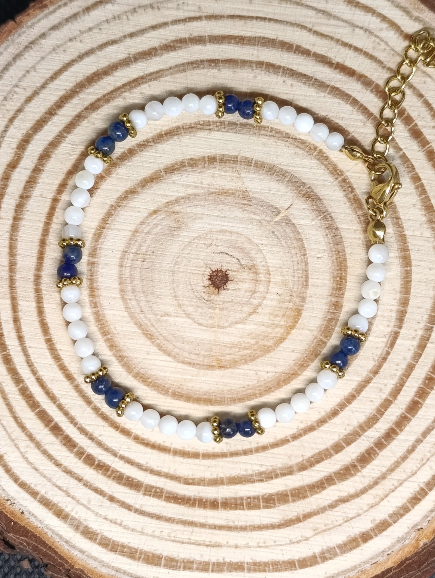 Bracelet Nacre & Pierre naturelle qualité AA